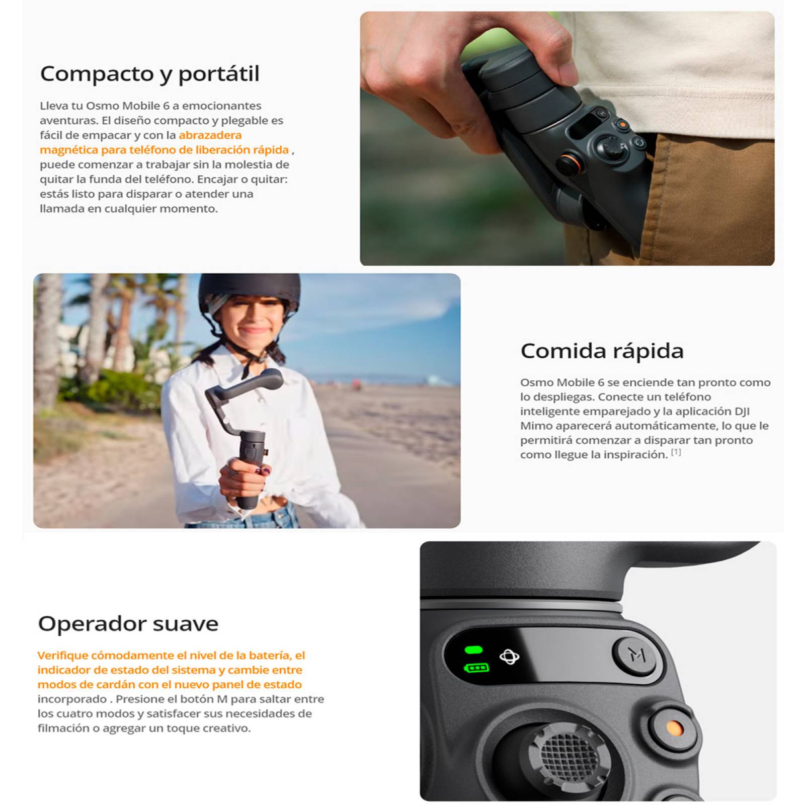 Estabilizador DJI Para Celular Osmo Mobile 6 Selfie Stick