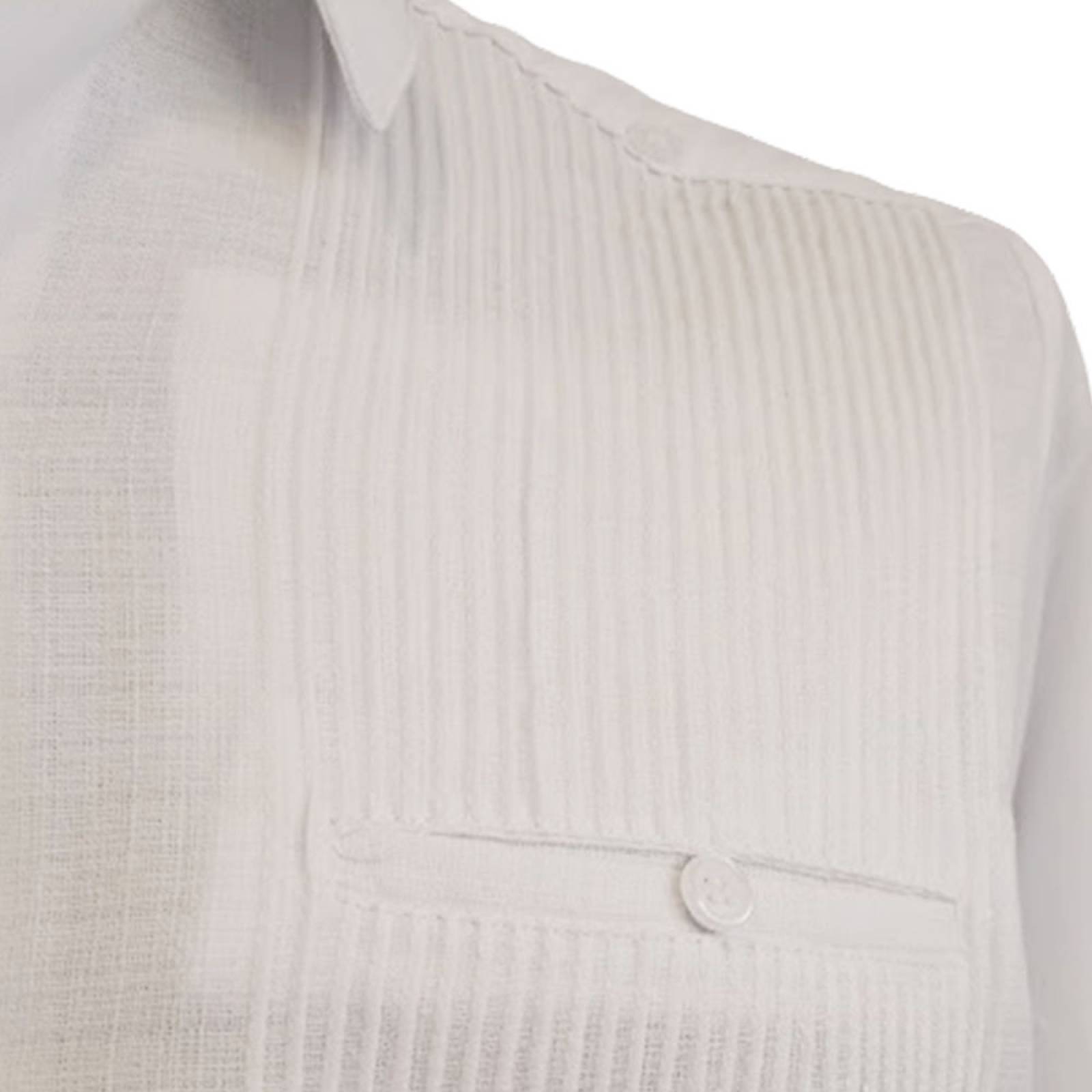 Guayabera presidencial blanca clásica