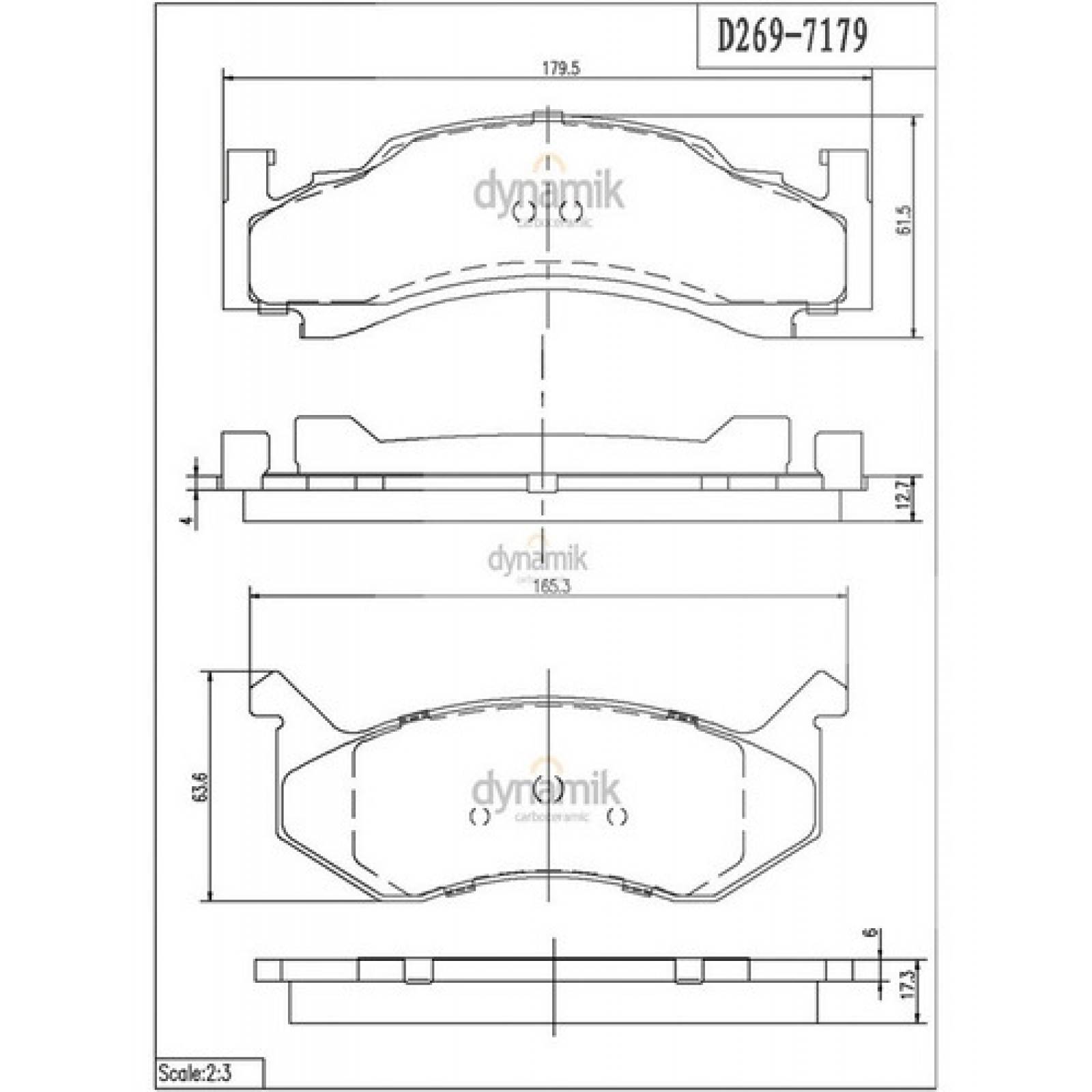 Balatas Dodge W250  5.9l 1990-1993