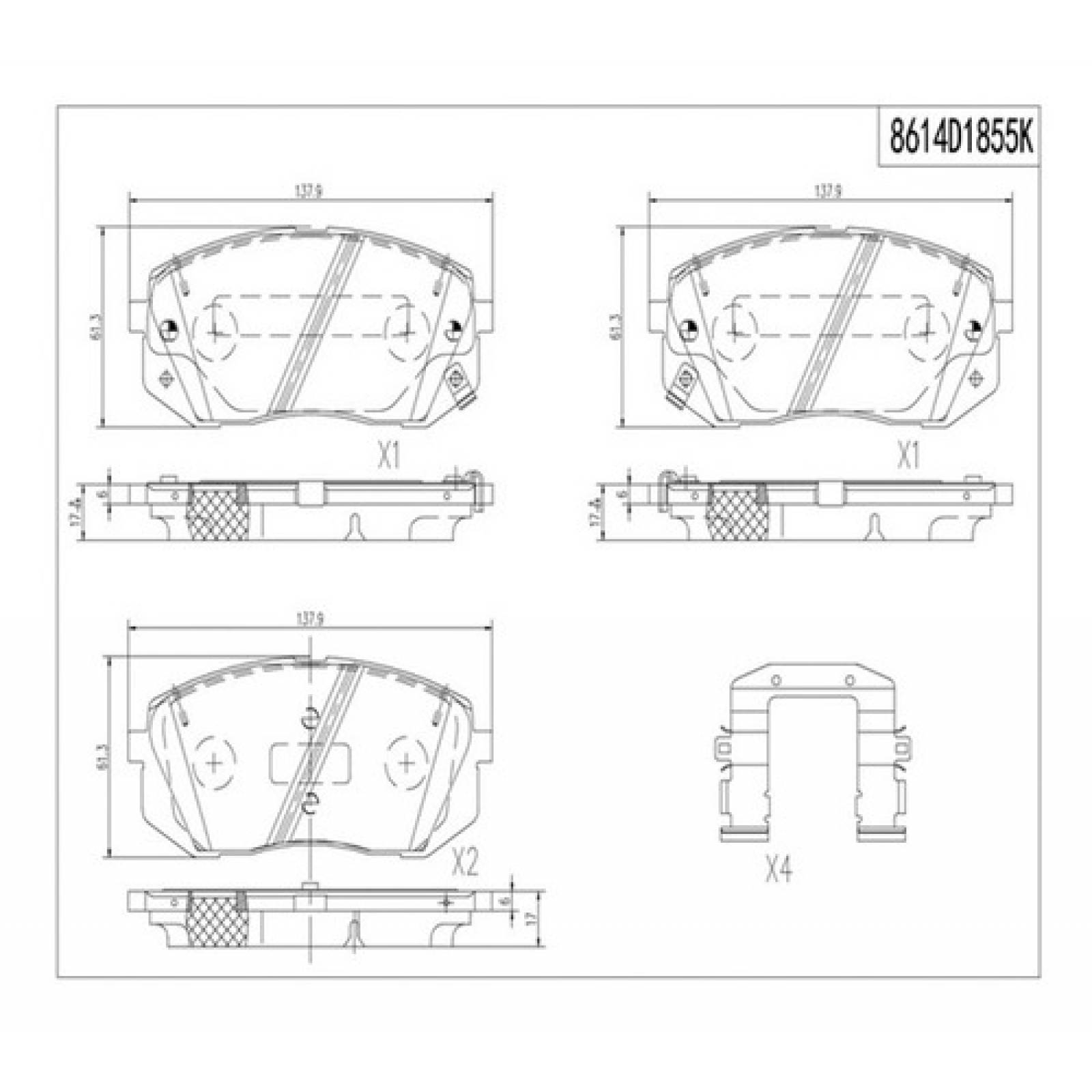 Balatas Hyundai Sonata  2.4l 2015-2015