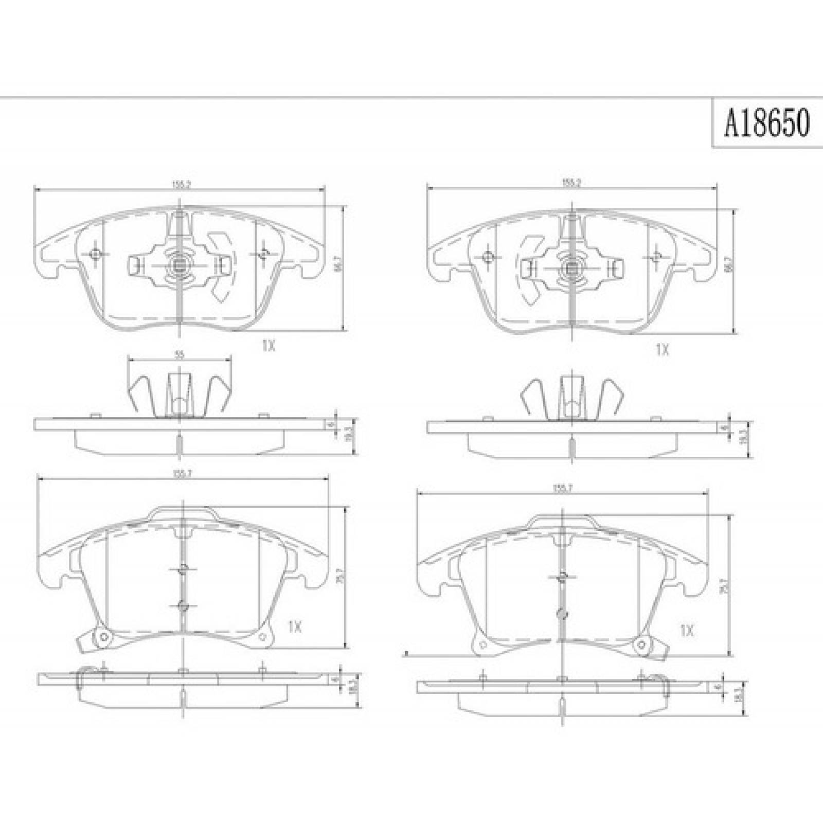 Balatas Ford Fusion  2.3l 2013-2017