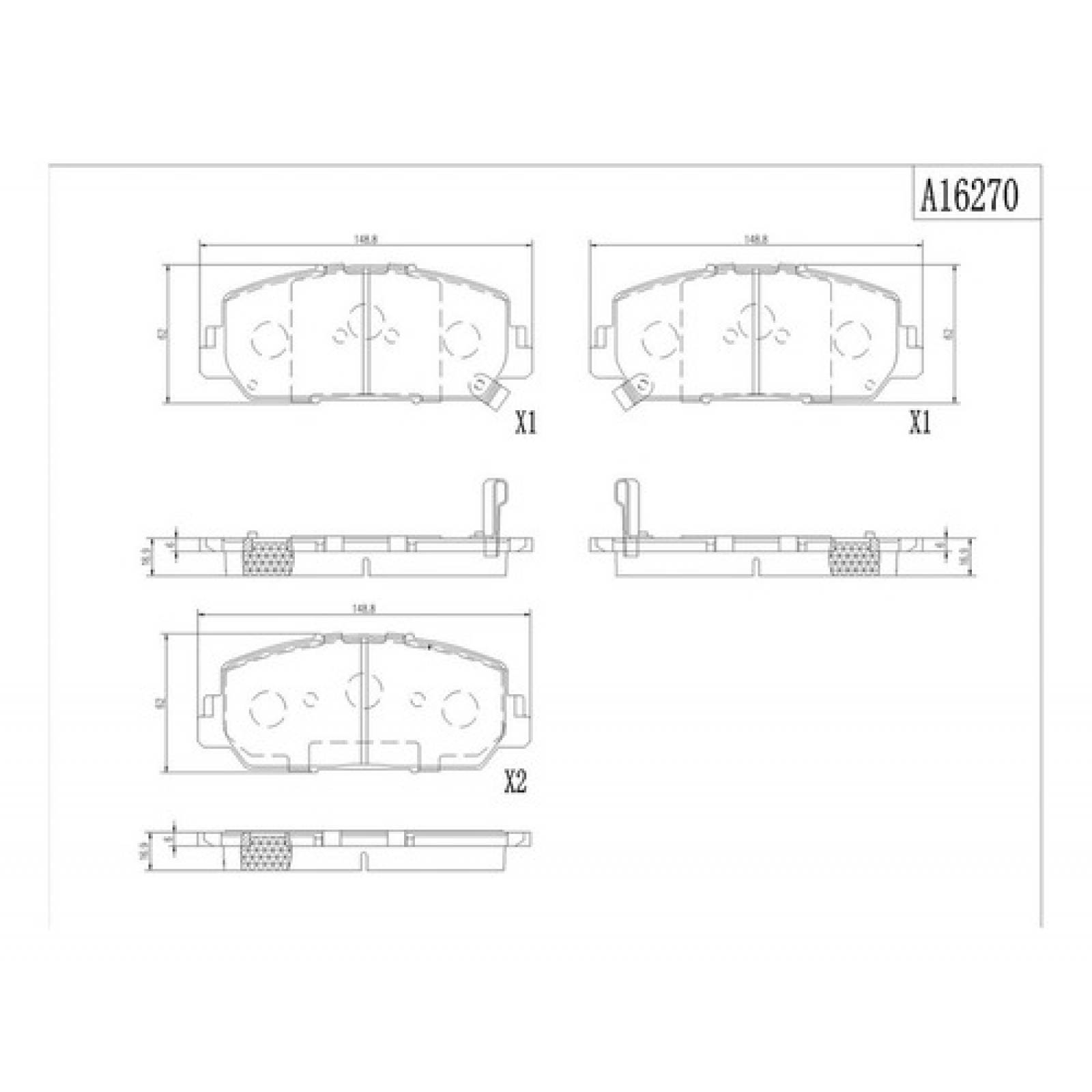 Balatas Acura Rdx  3.5l 2013-2013