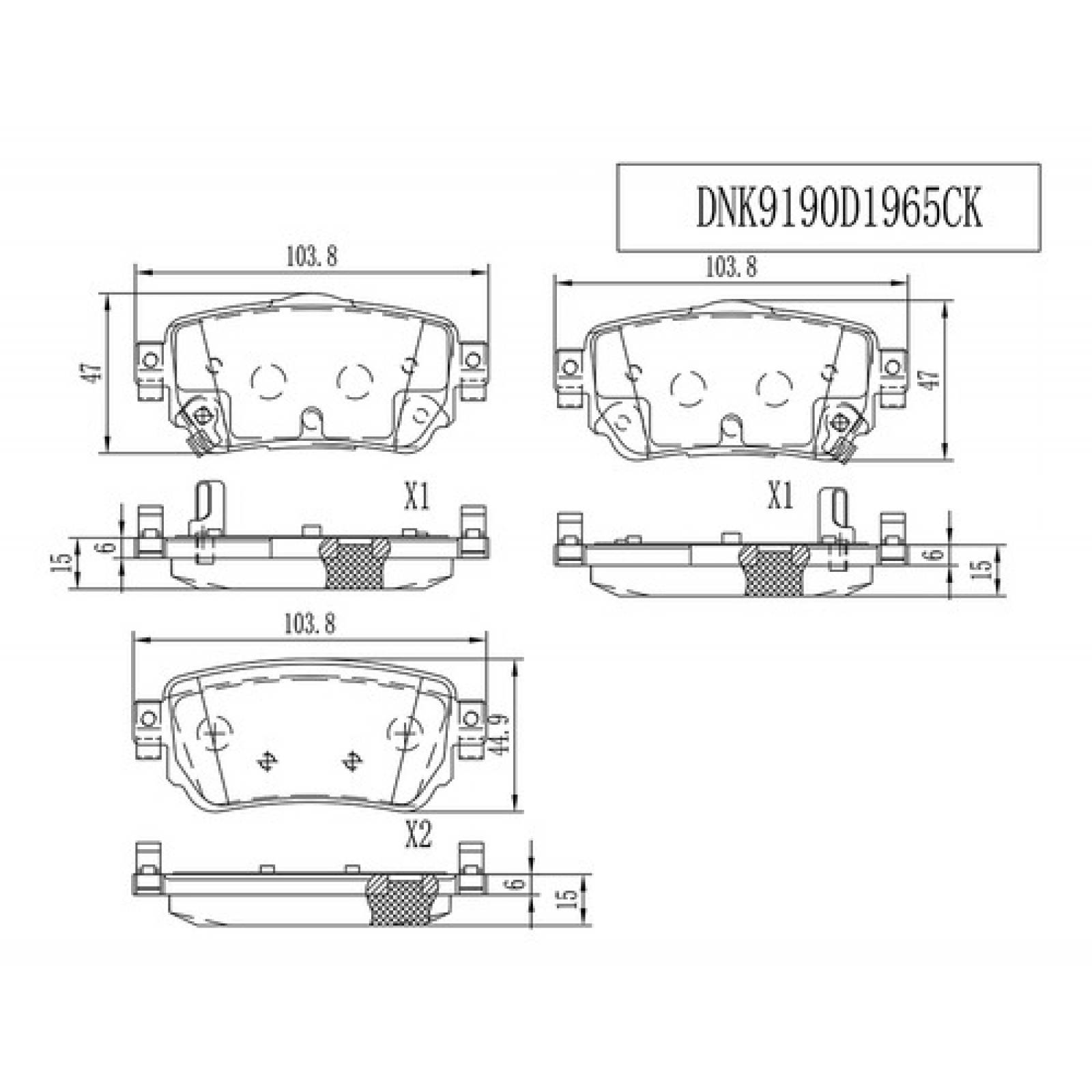 Balatas Nissan X-trail  2.2l 2017-2019