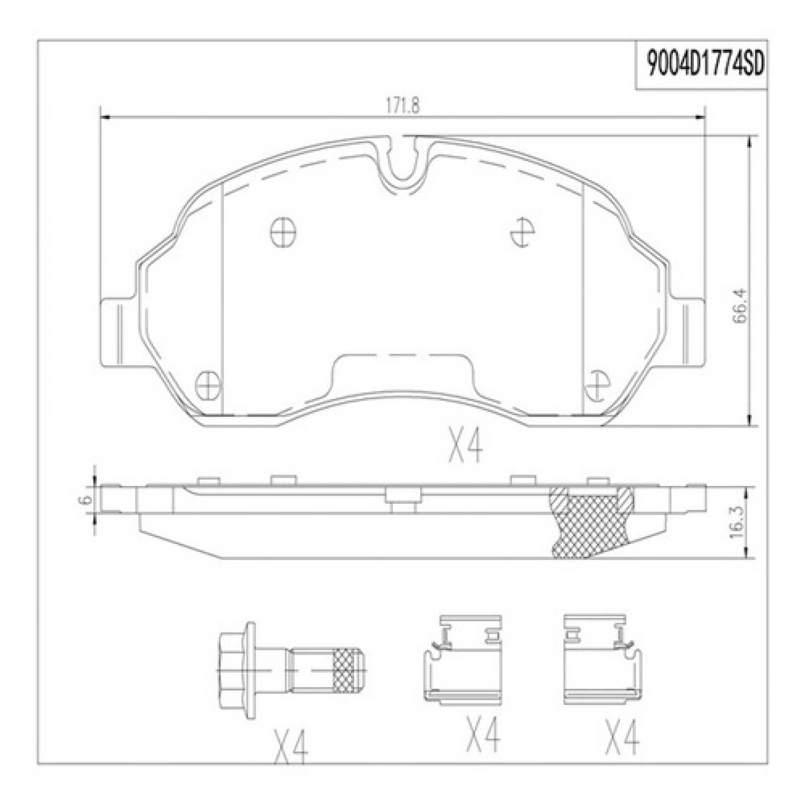 Balatas Ford Transit  2.2l 2014-2017
