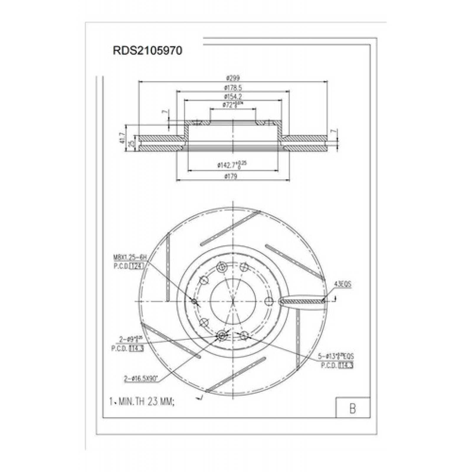 Par Discos De Freno Ranurados Dynamik Rds2105970