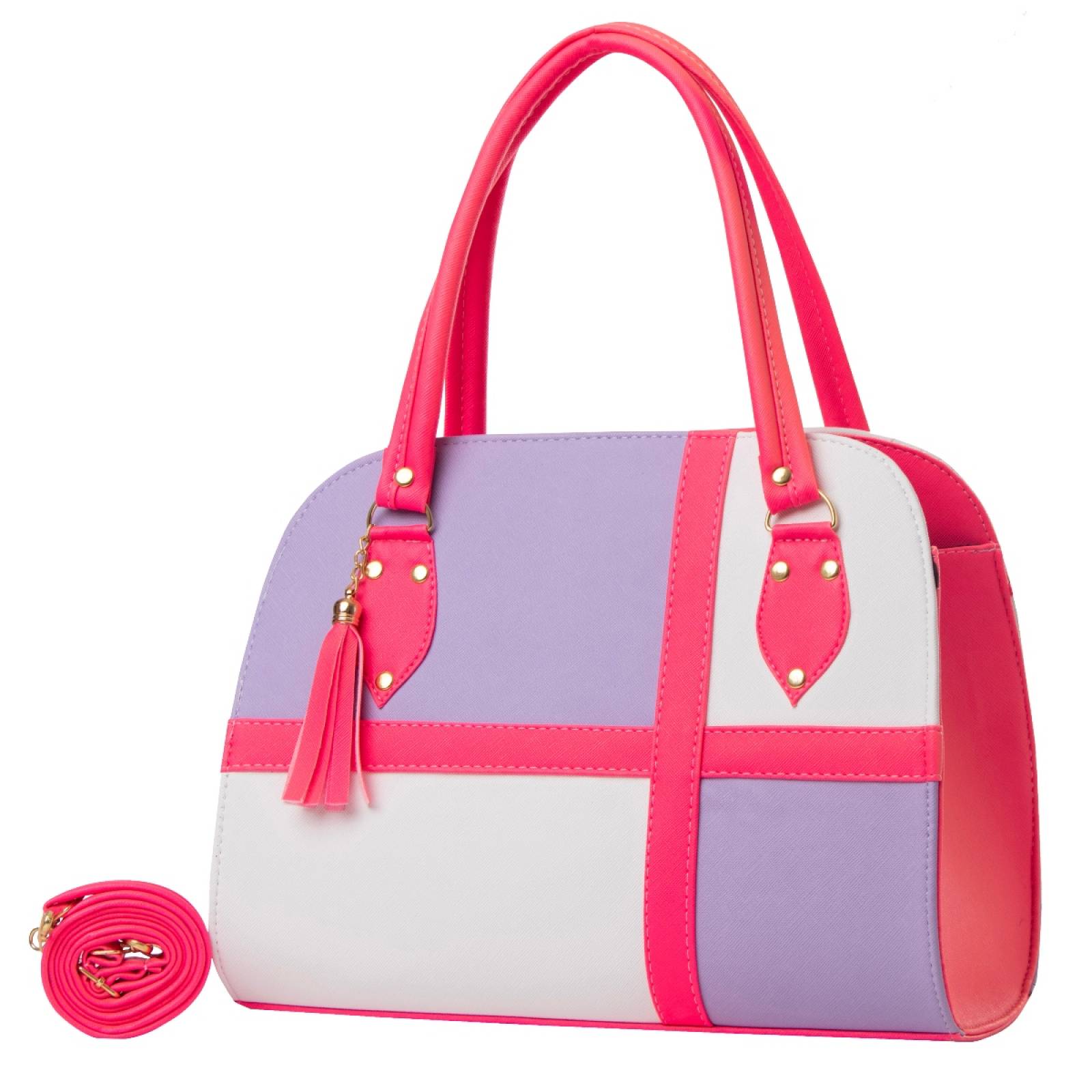 Bolsa Fana Ilma Color Neón / Lila Con Asas