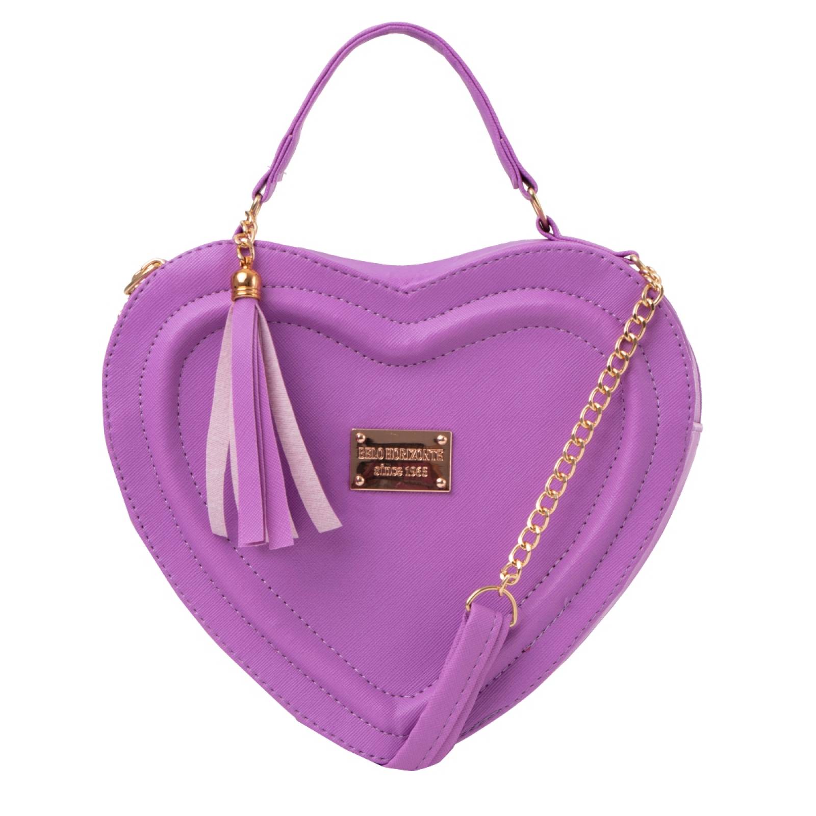 Bolsa Fana Corazón Color Lavanda Fashions