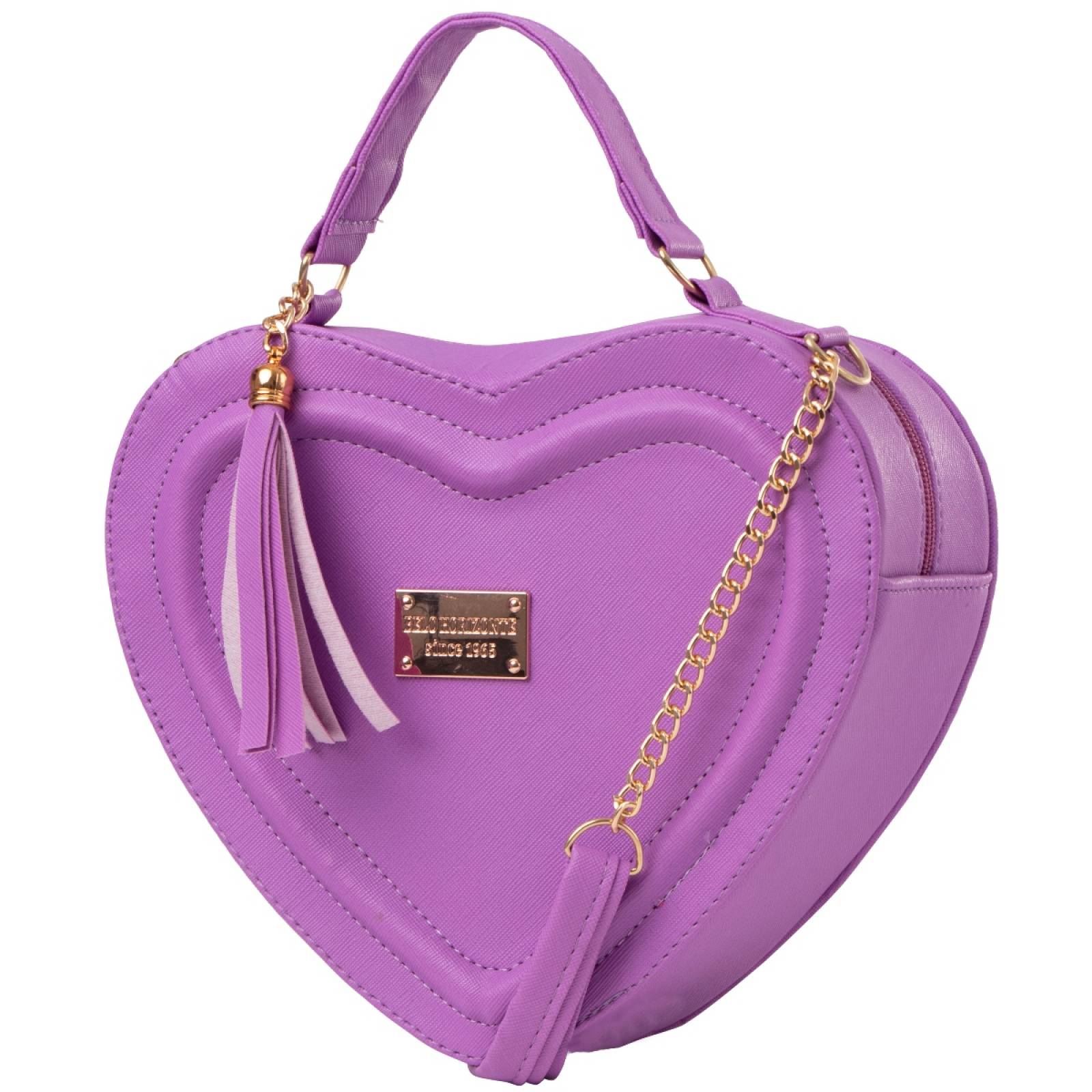 Bolsa Fana Corazón Color Lavanda Fashions