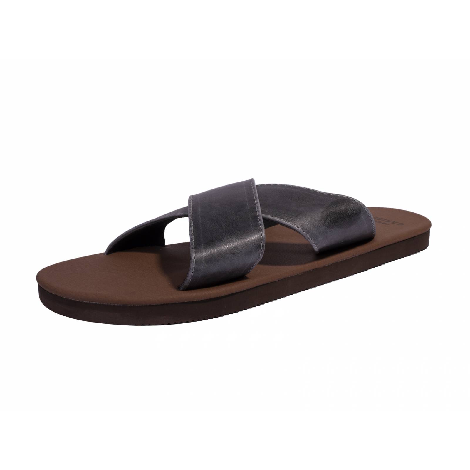 Sandalias Caribeñas Caleta Gris Hombre Casual Playa Slide Cruzado Resistente Agua
