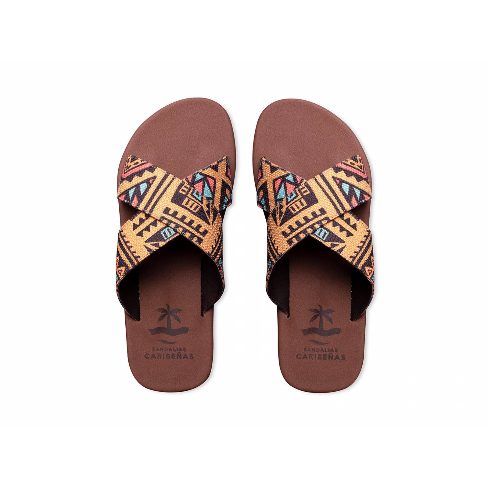 Sandalias Caribeñas Caleta Jaguar Hombre Casual Playa Slide Cruzado Resistente Agua