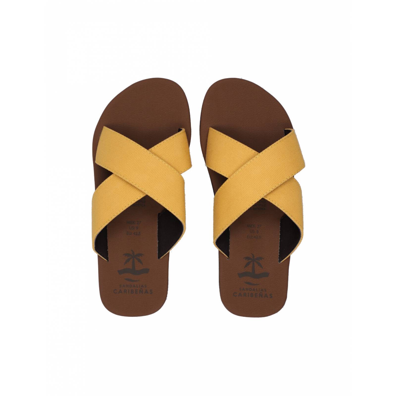 Sandalias Caribeñas Caleta Mango Hombre Casual Playa Slide Cruzado Resistente Agua
