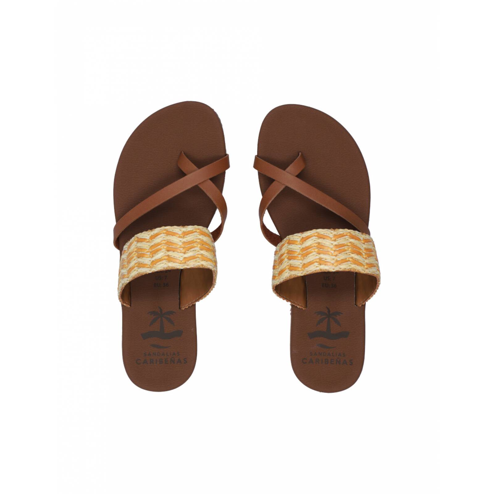 Sandalias Caribenas Mahahual Paja Mujer Casual Playa Resistente Agua