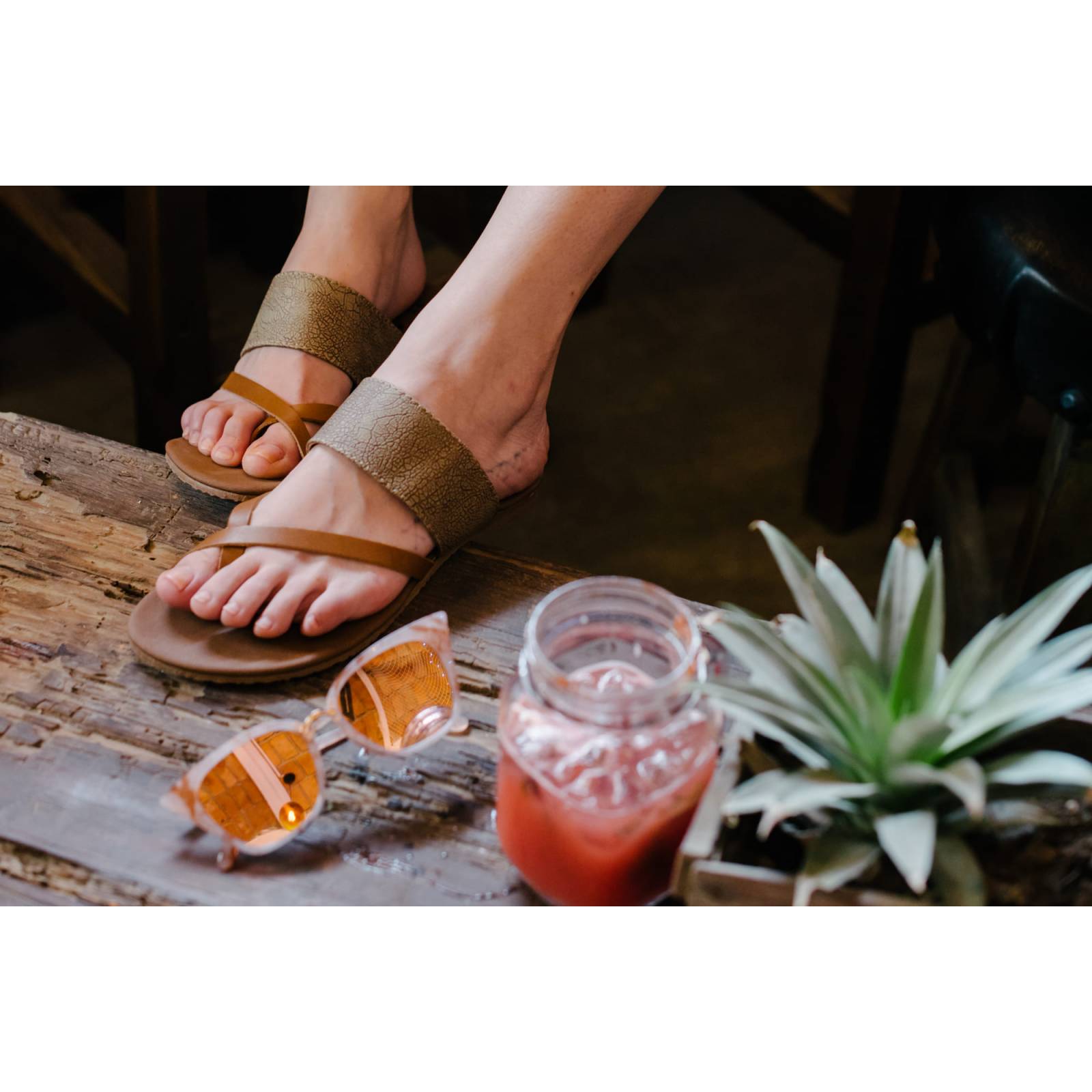 Sandalias Caribenas Mahahual Paja Mujer Casual Playa Resistente Agua