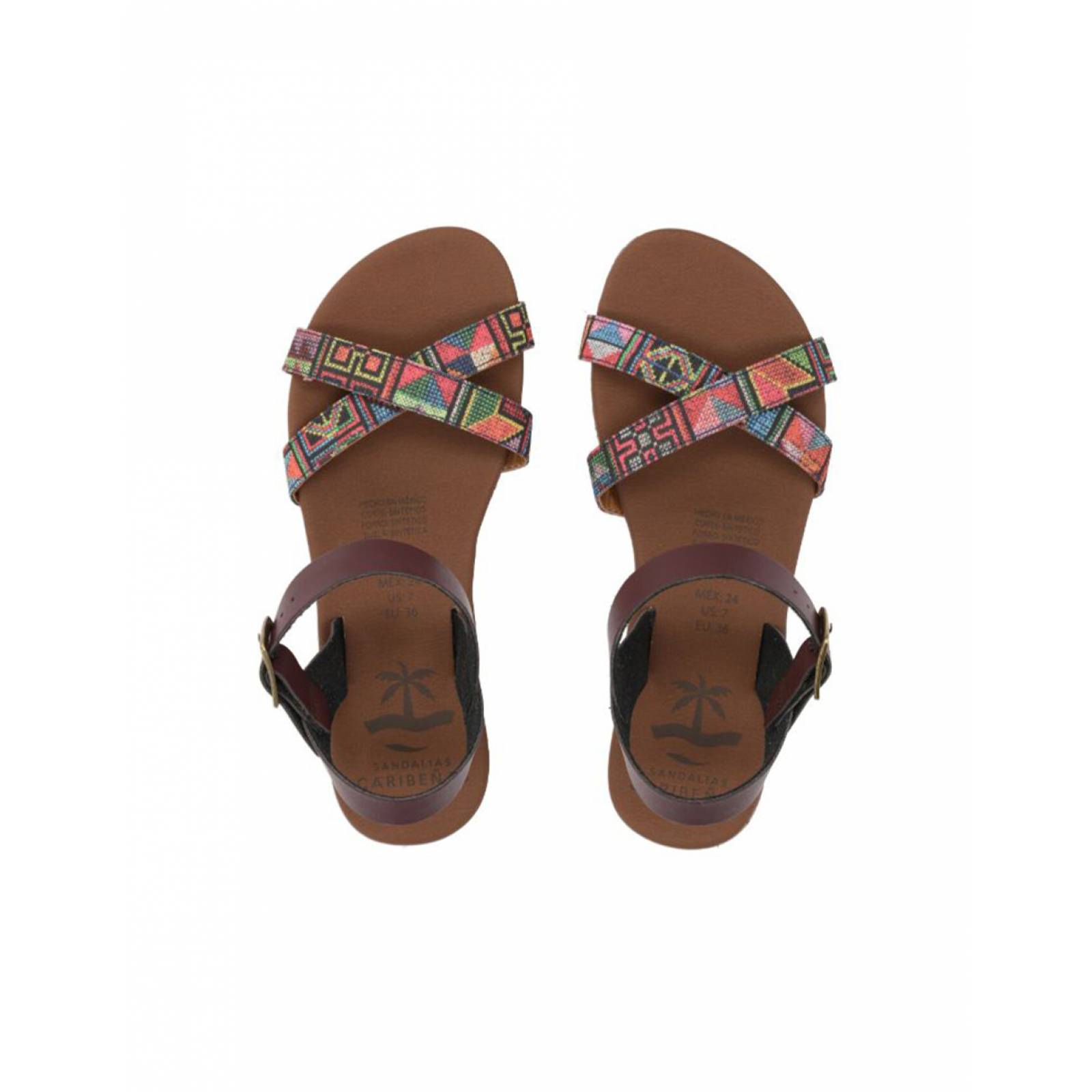 Sandalias Caribenas Chemuyil Grecas Mujer Casual Playa Resistente Agua
