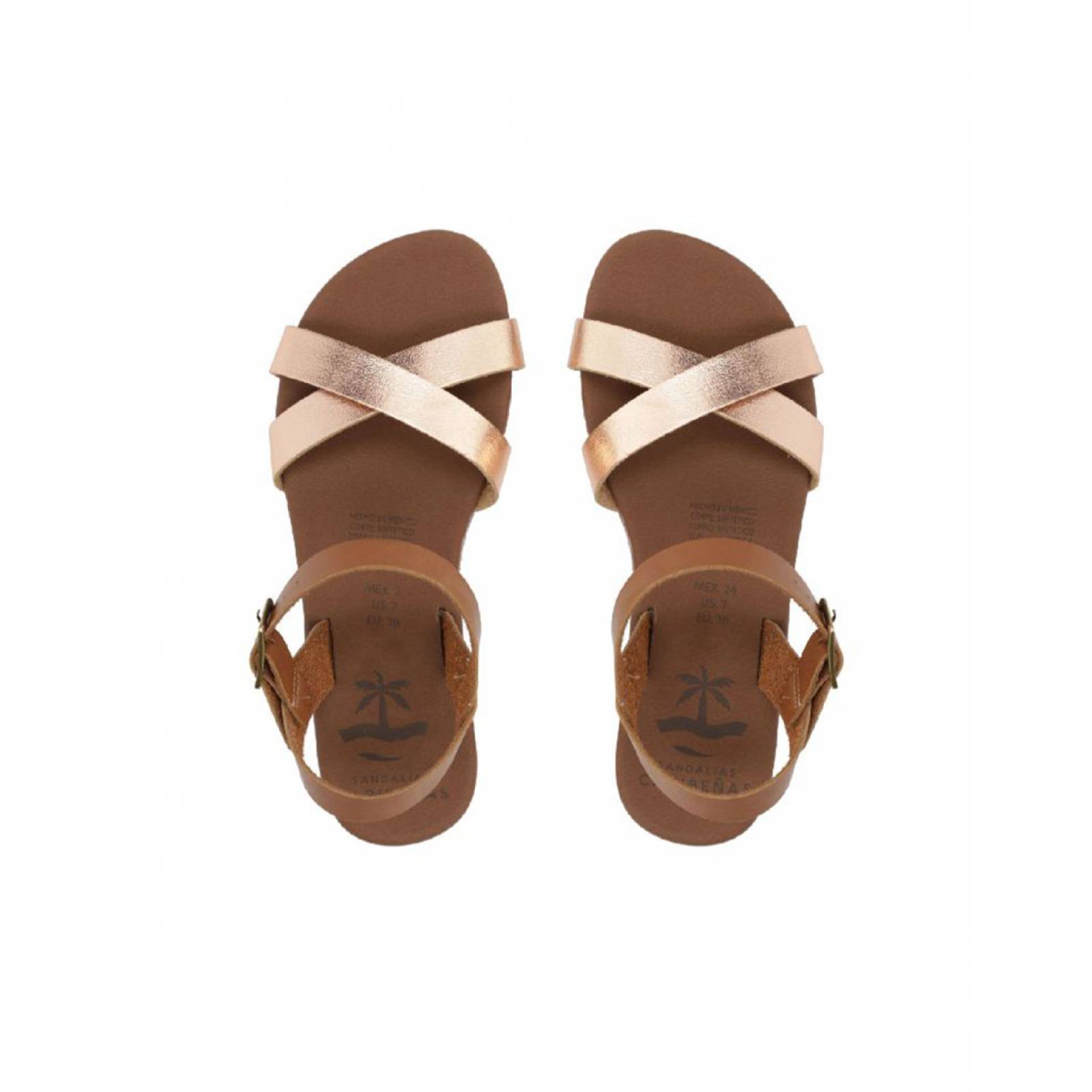 Sandalias Caribenas ChemuyilOroRosa Mujer Casual Playa Resistente Agua