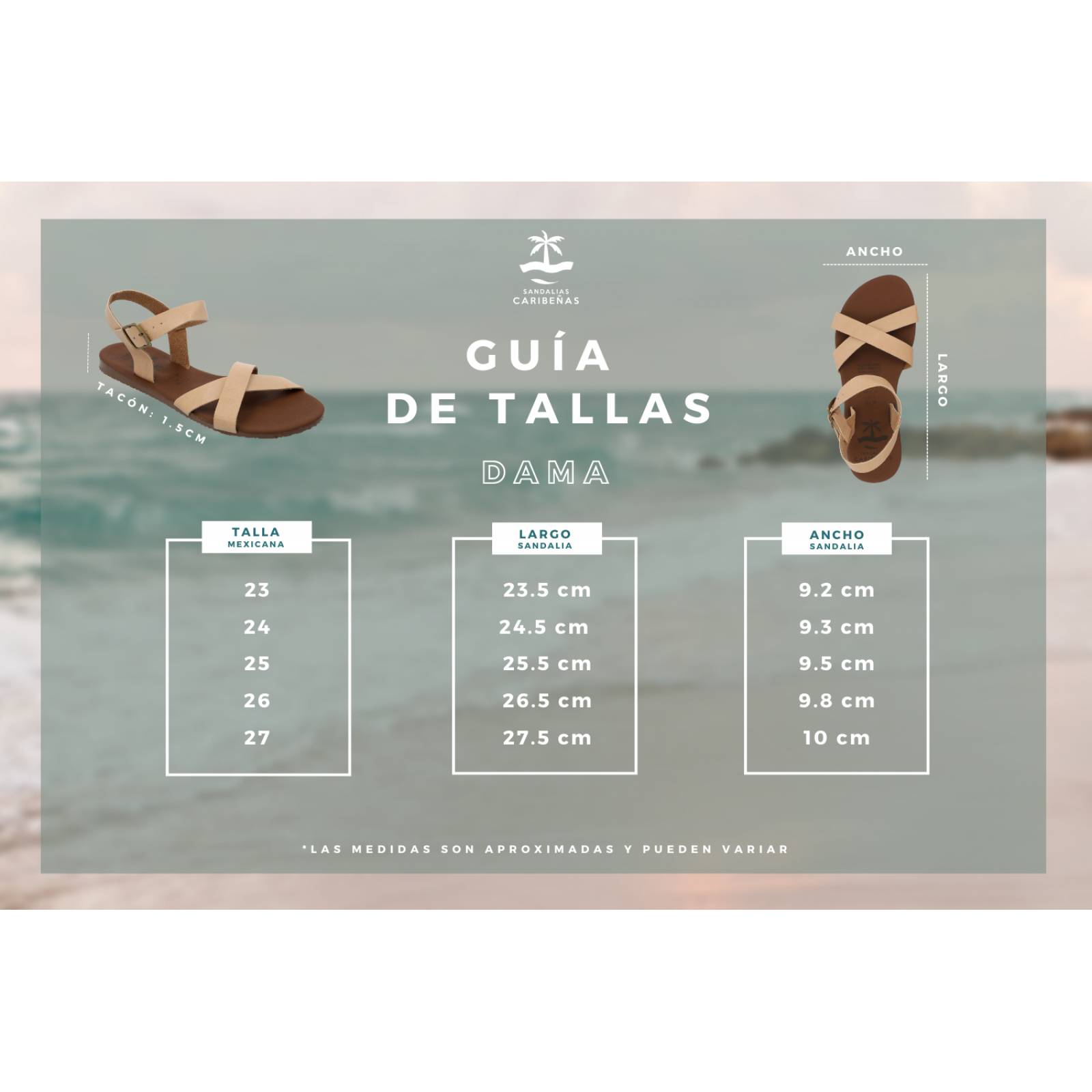 Sandalias Caribenas ChemuyilOroRosa Mujer Casual Playa Resistente Agua