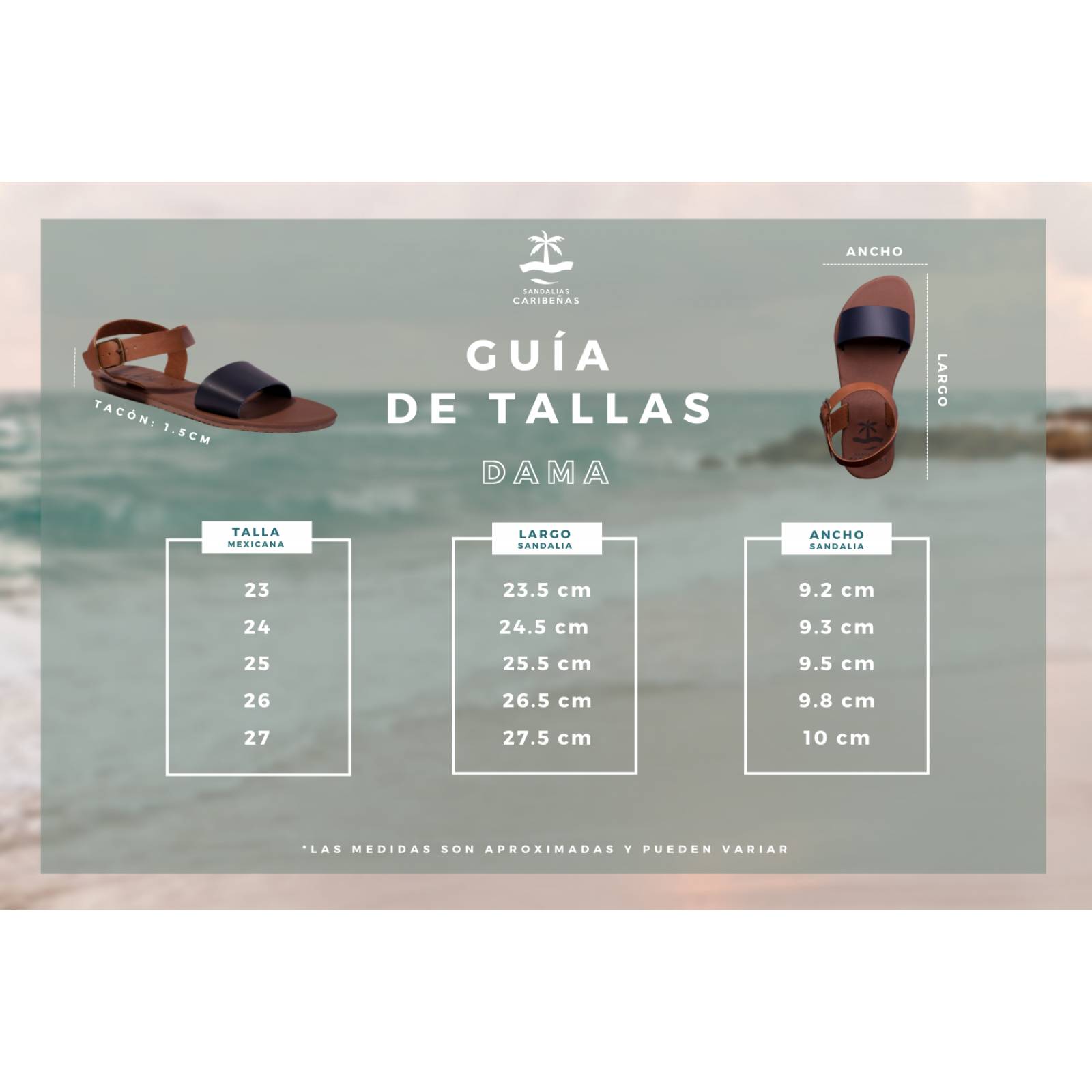 Sandalias Caribenas Varadero SierpeOcre Mujer Casual Playa Resistente Agua