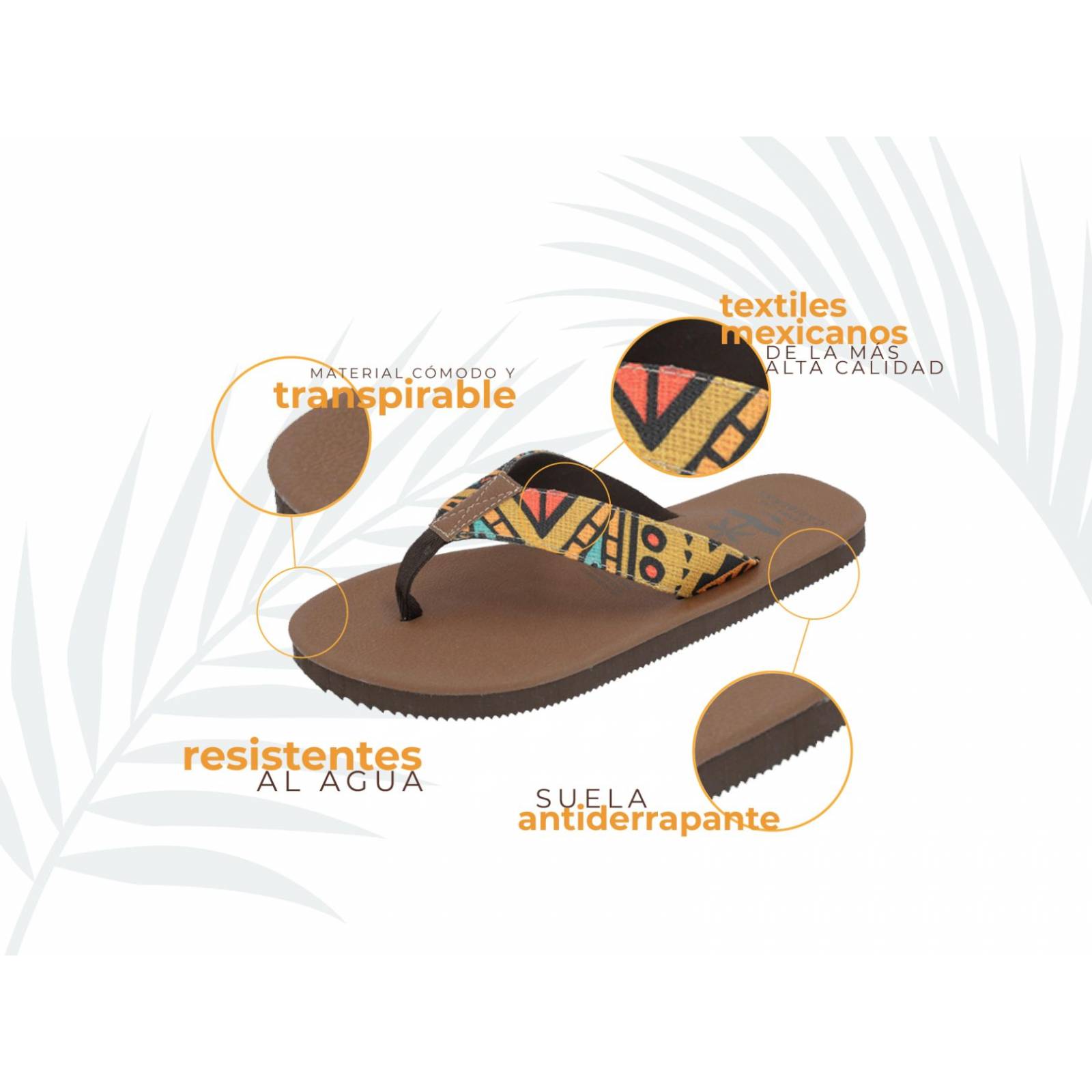 Sandalias Caribenas Tulum Cho Hombre Casual Playa Pata Gallo Resistente Agua