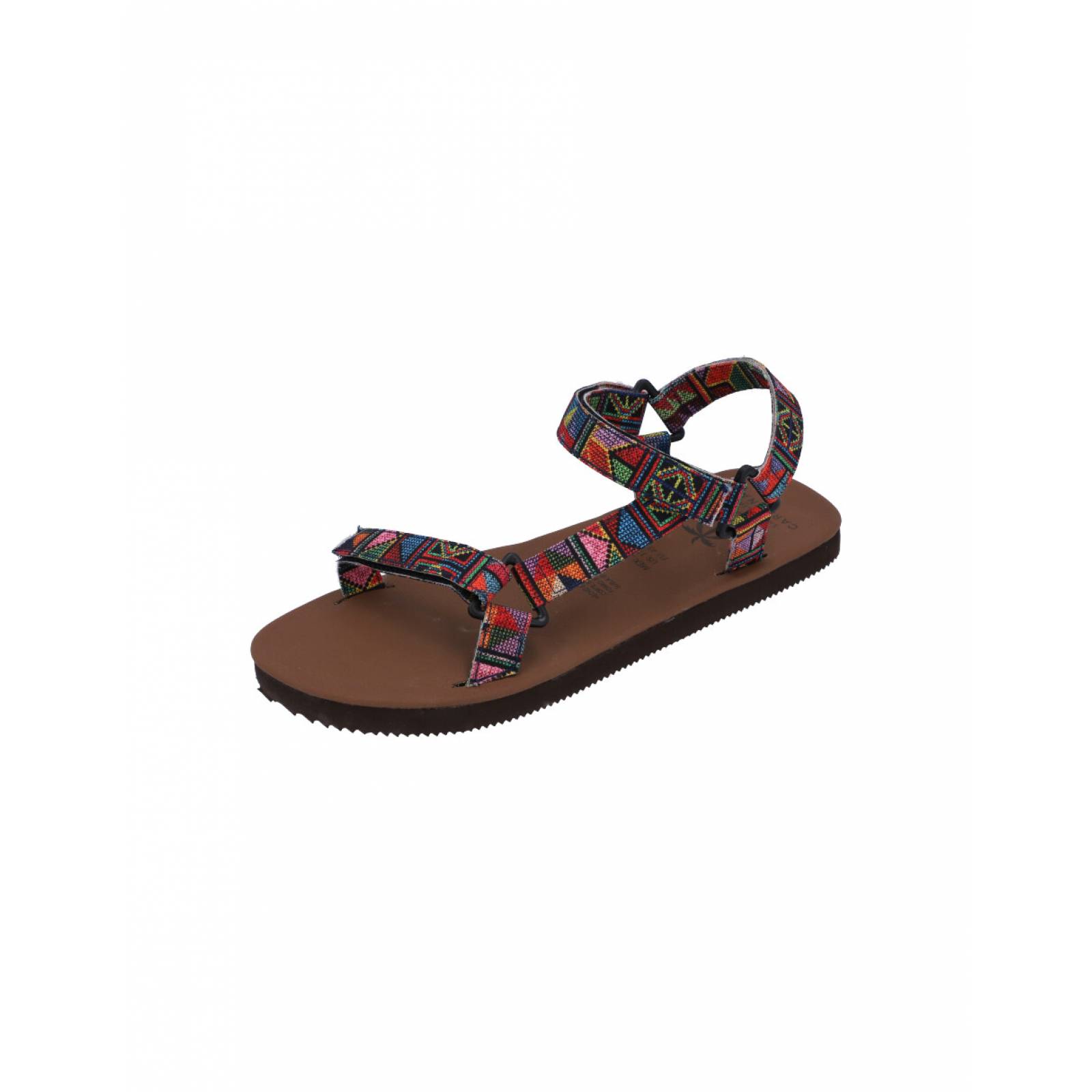 Sandalias Caribenas Paamul Cafe Unisex Casual Playa Huarache Velcro Resistente Agua