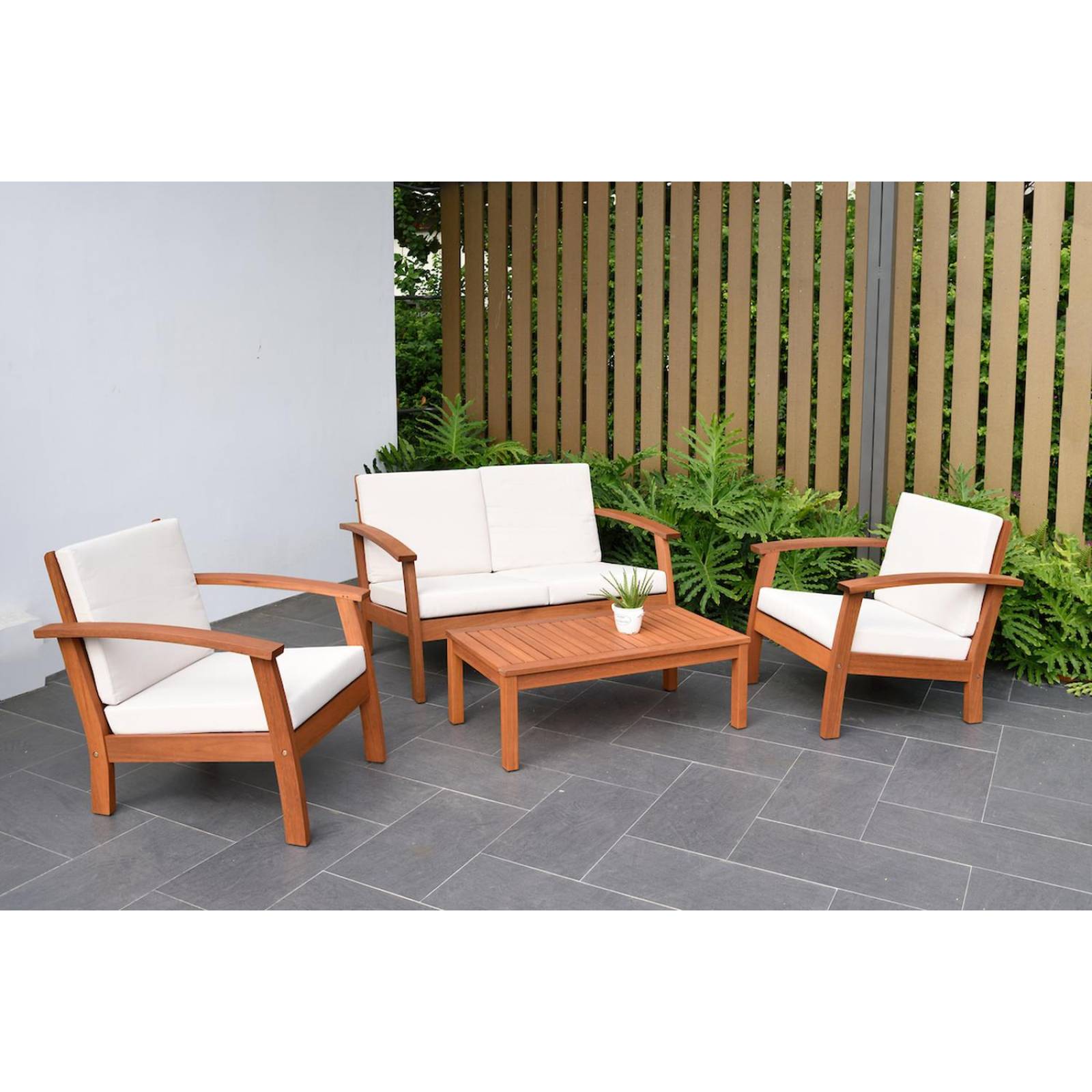 Juego de Jardín Exterior de Madera, Sala de Jardín, Muebles para Jardin Exterior