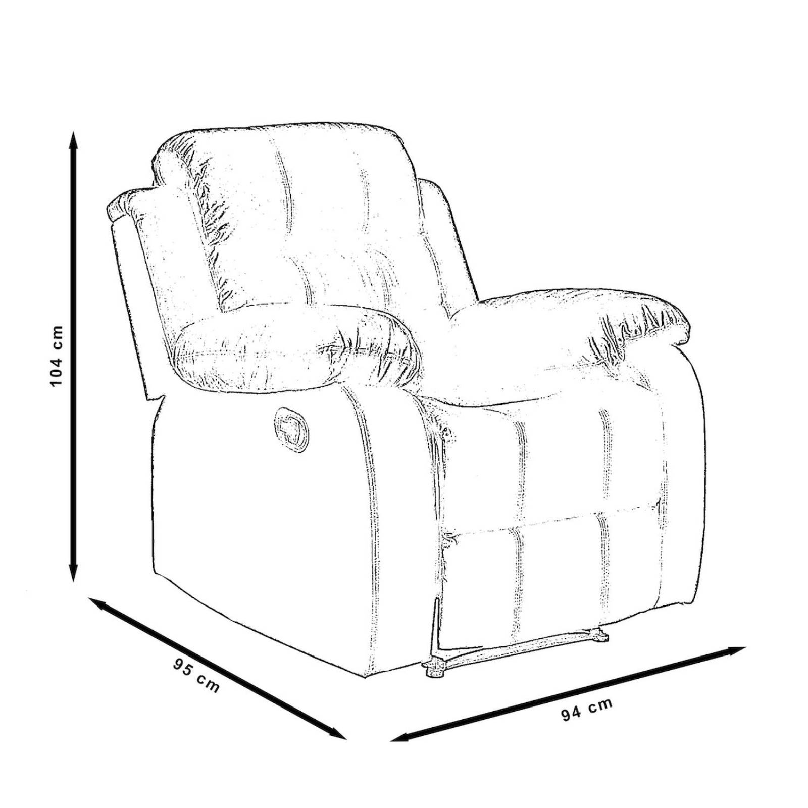 Sillon Reposet Reclinable Individual Negro