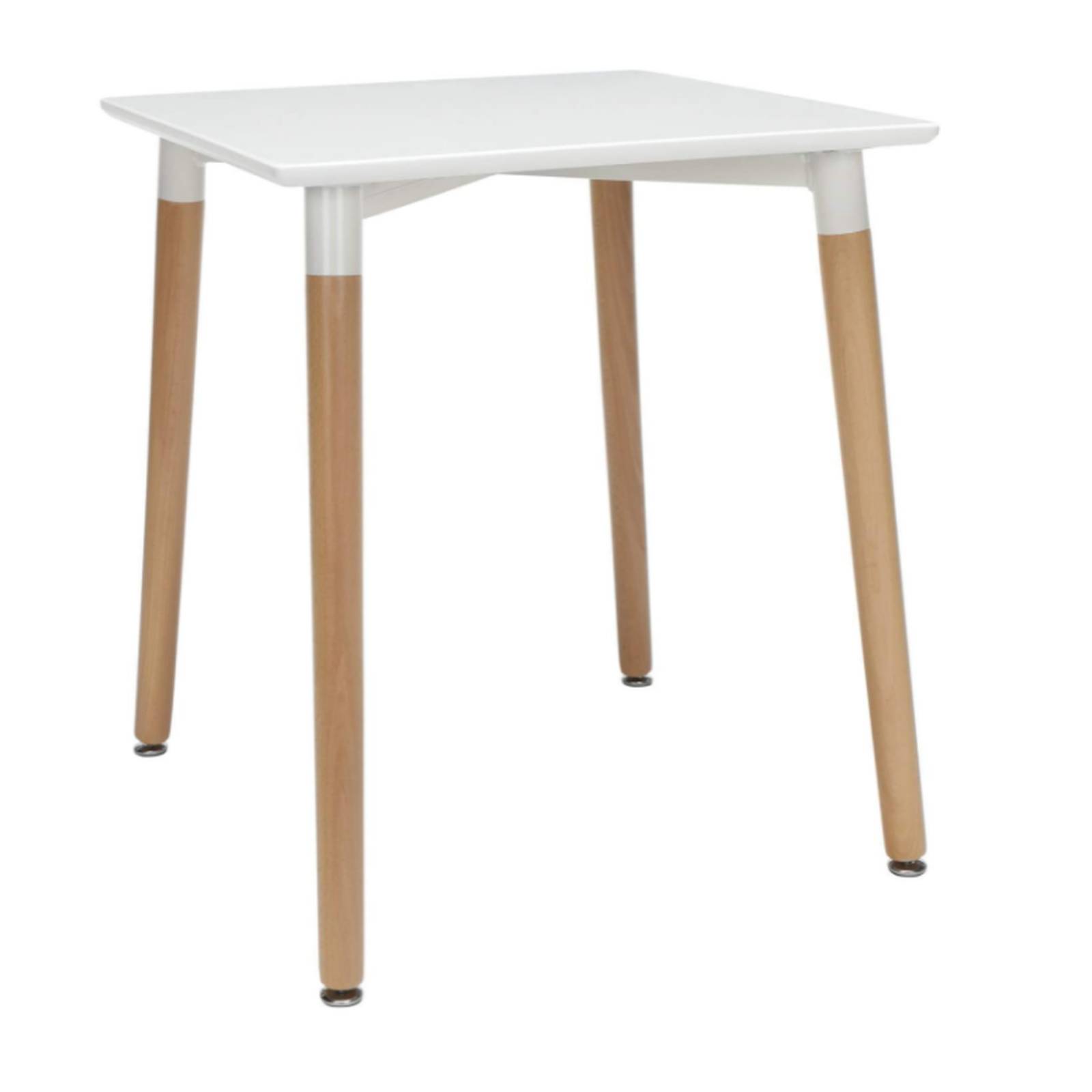 Mesa de comedor cuadrada, estilo Eames. Diseño Moderno y minimalista blanca 