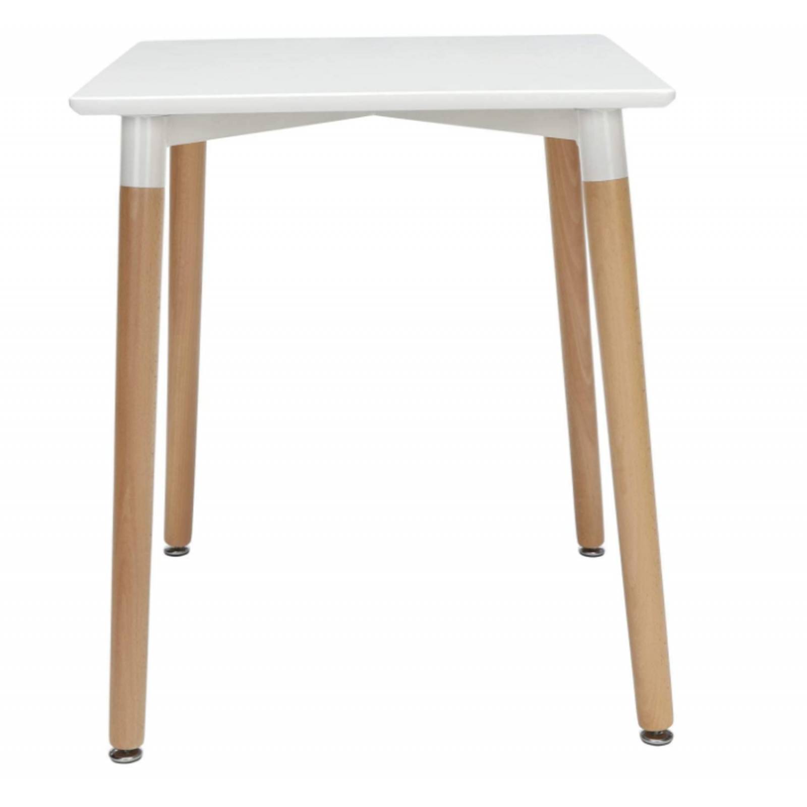 Mesa de comedor cuadrada, estilo Eames. Diseño Moderno y minimalista blanca 