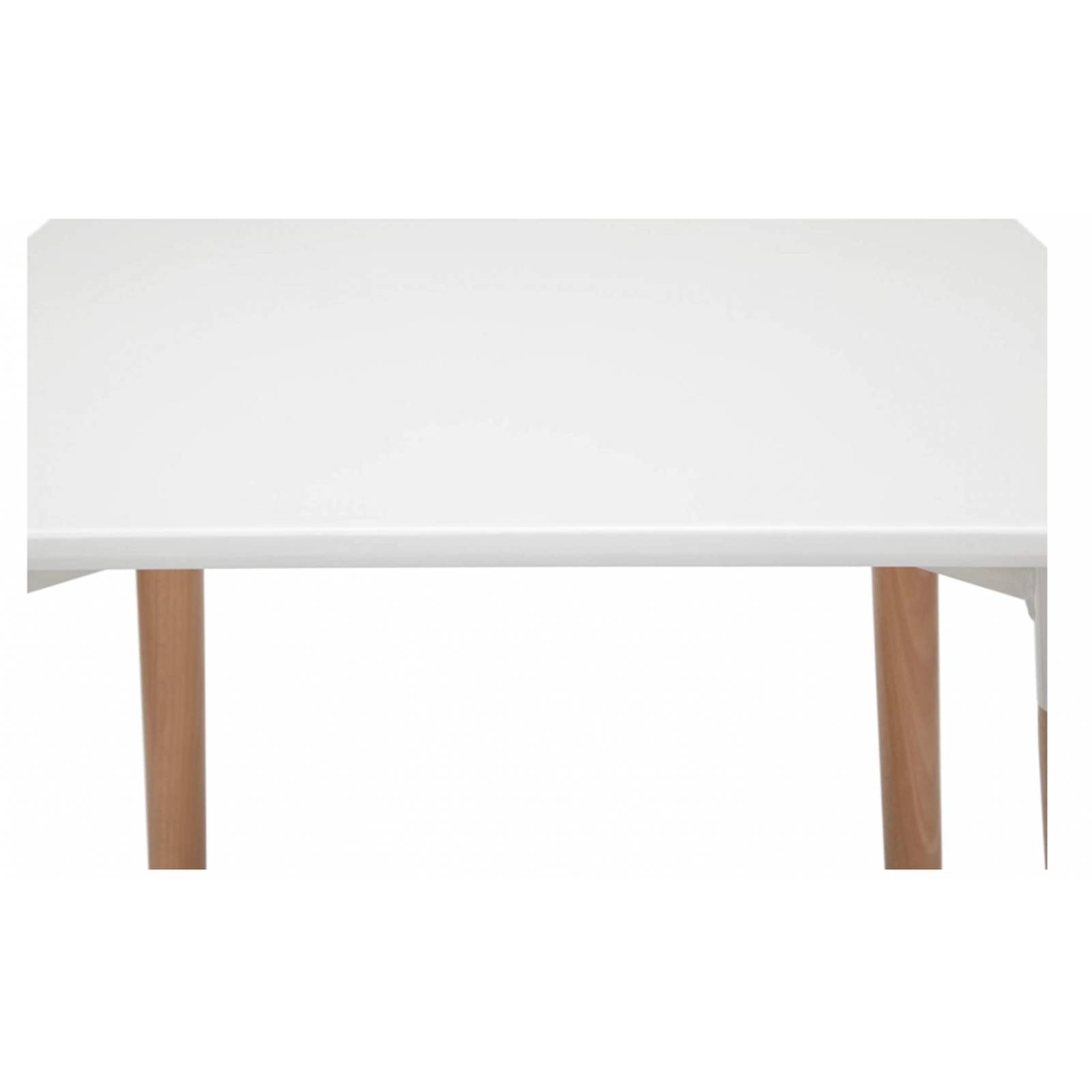 Mesa de comedor cuadrada, estilo Eames. Diseño Moderno y minimalista blanca 