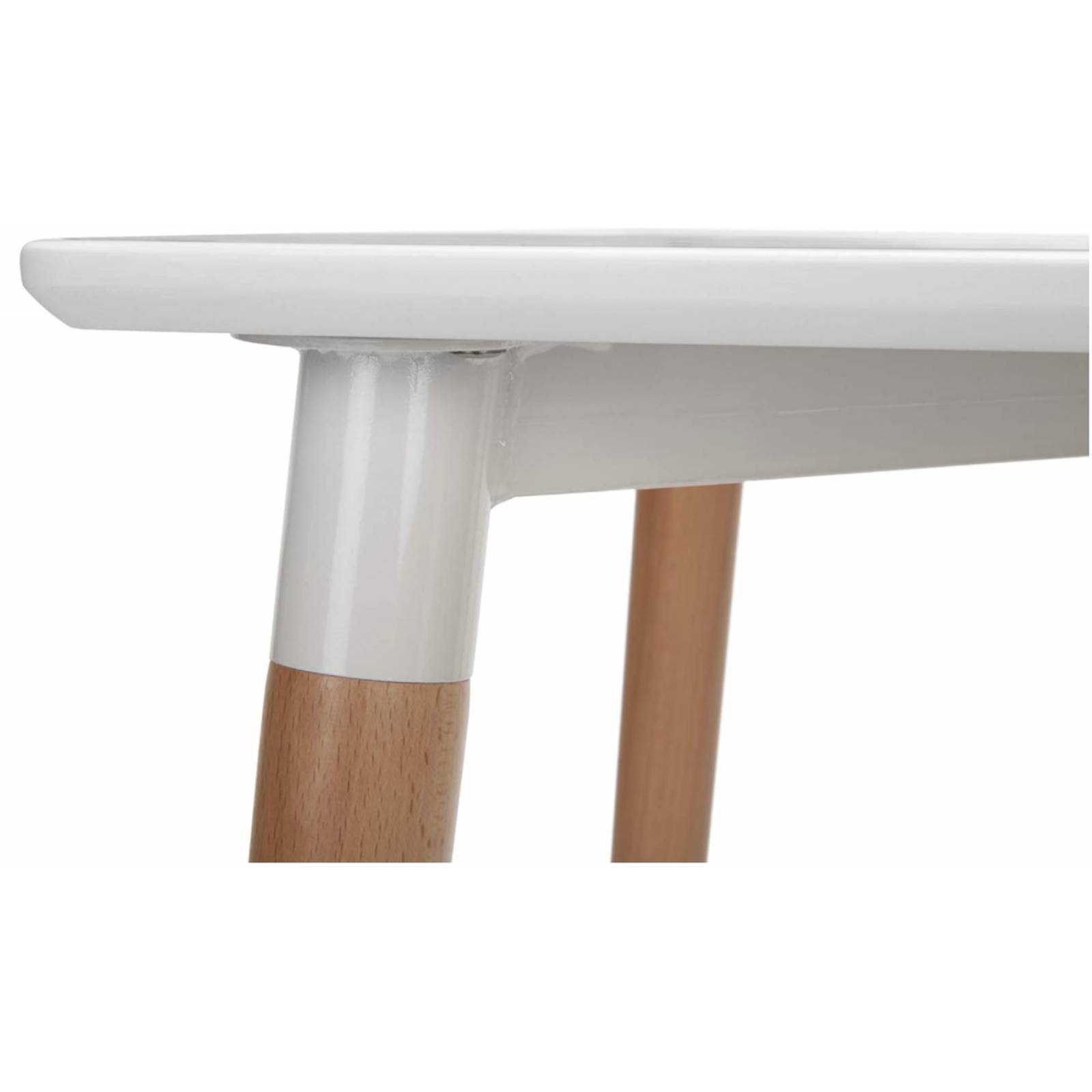 Mesa de comedor cuadrada, estilo Eames. Diseño Moderno y minimalista blanca 