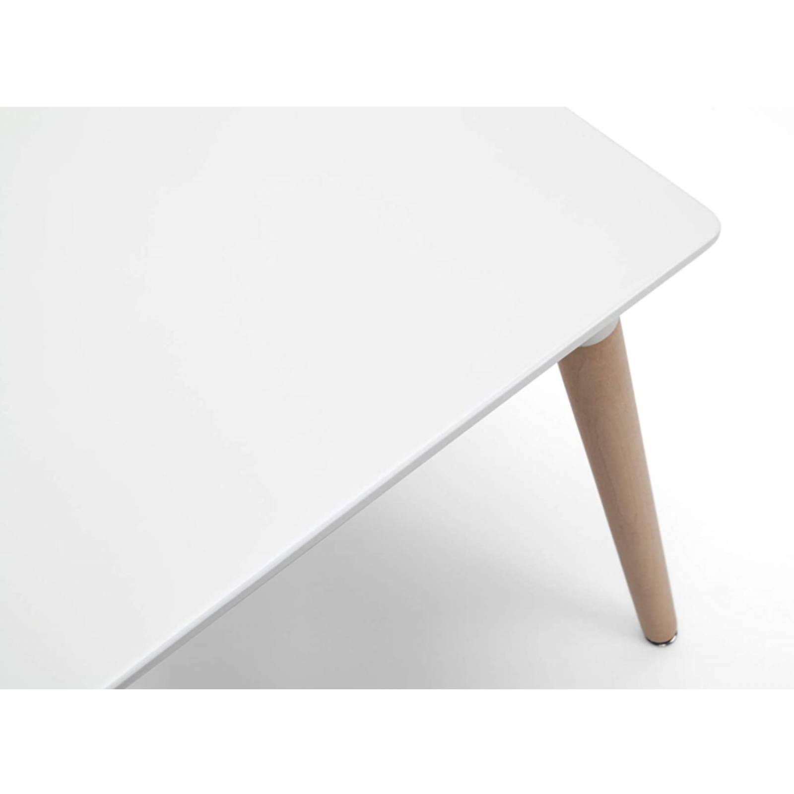 Mesa de comedor cuadrada, estilo Eames. Diseño Moderno y minimalista blanca 