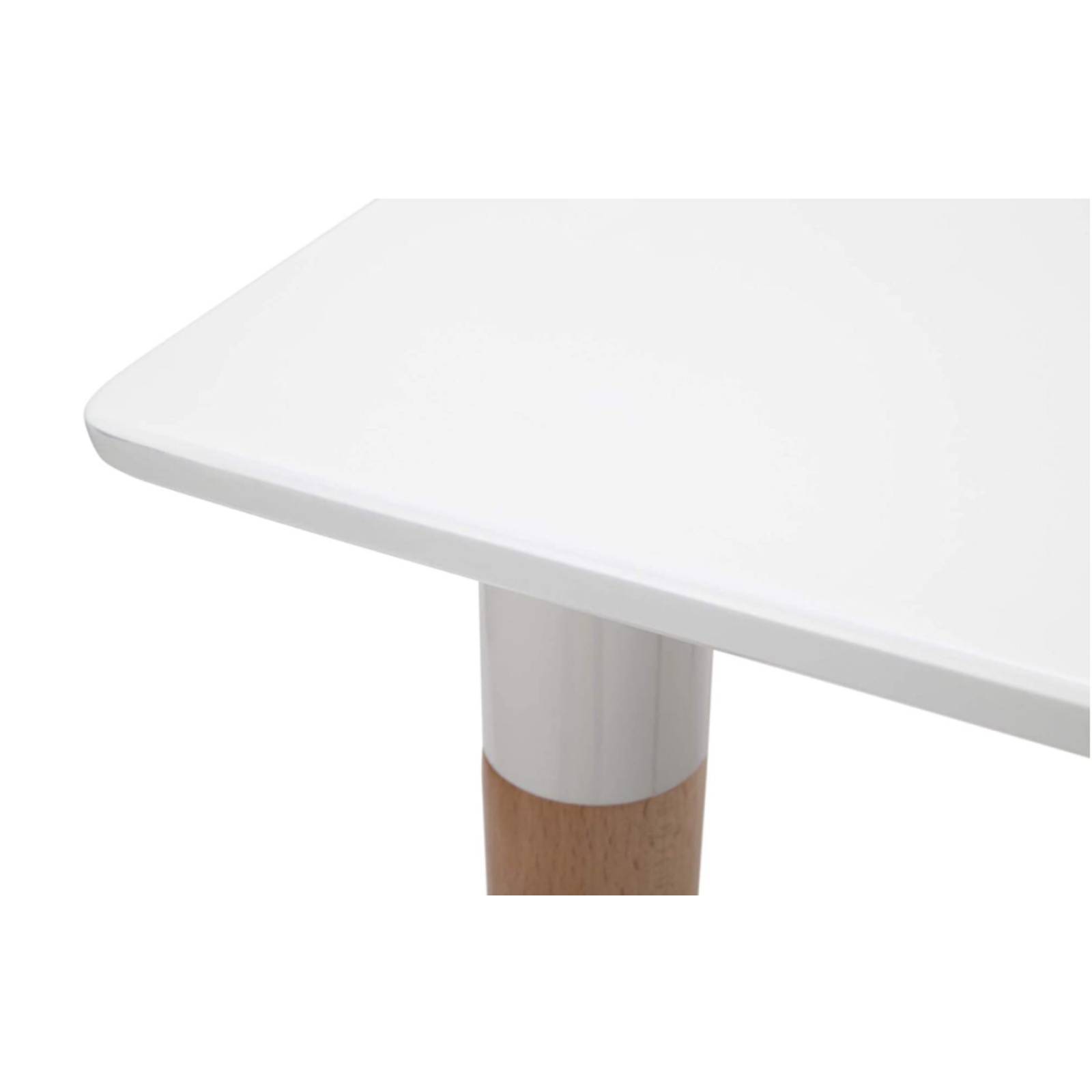 Mesa de comedor cuadrada, estilo Eames. Diseño Moderno y minimalista blanca 
