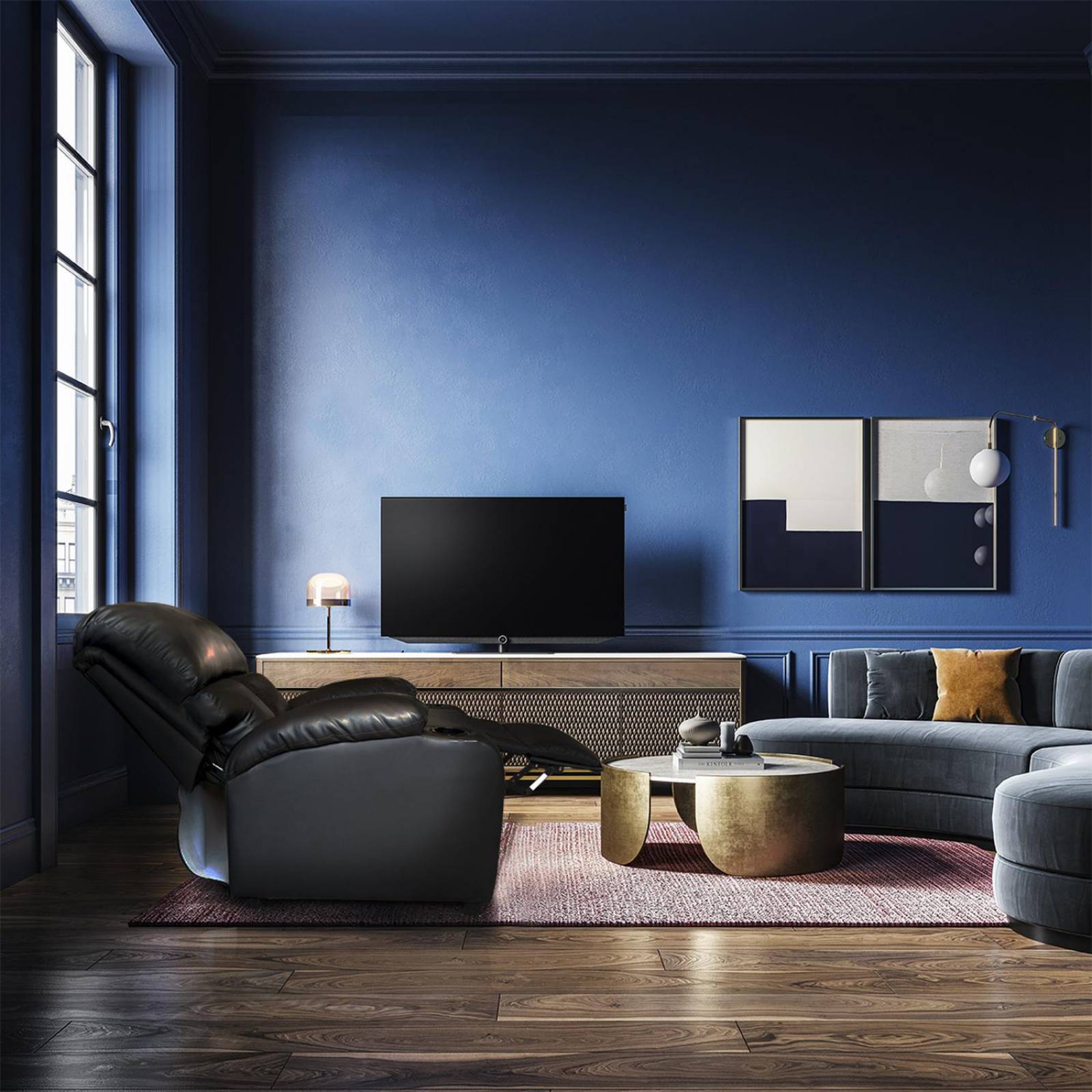 Sillon Reposet Reclinable Individual Tapizado Negro