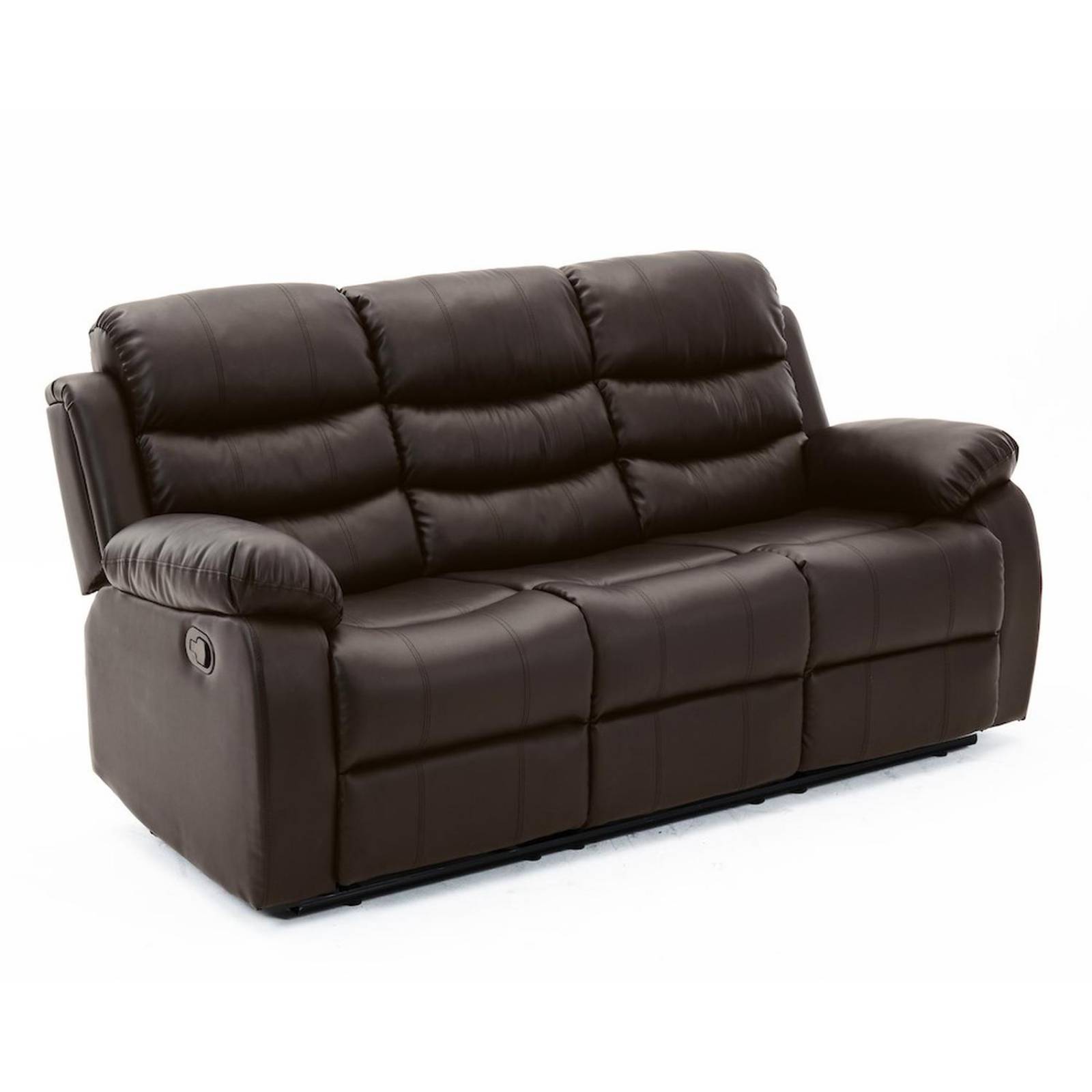 Sillon Reposet Reclinable 3 Cuerpos Tapizado Café