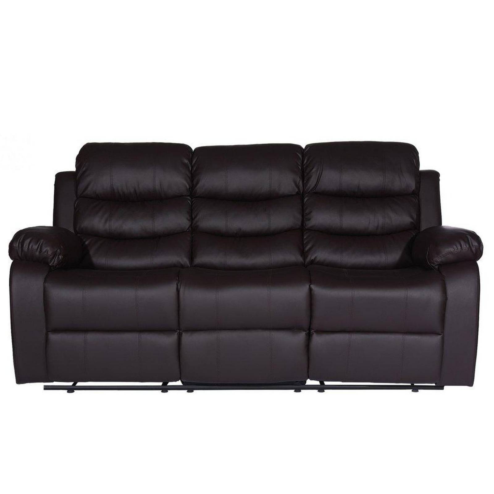Sillon Reposet Reclinable 3 Cuerpos Tapizado Café