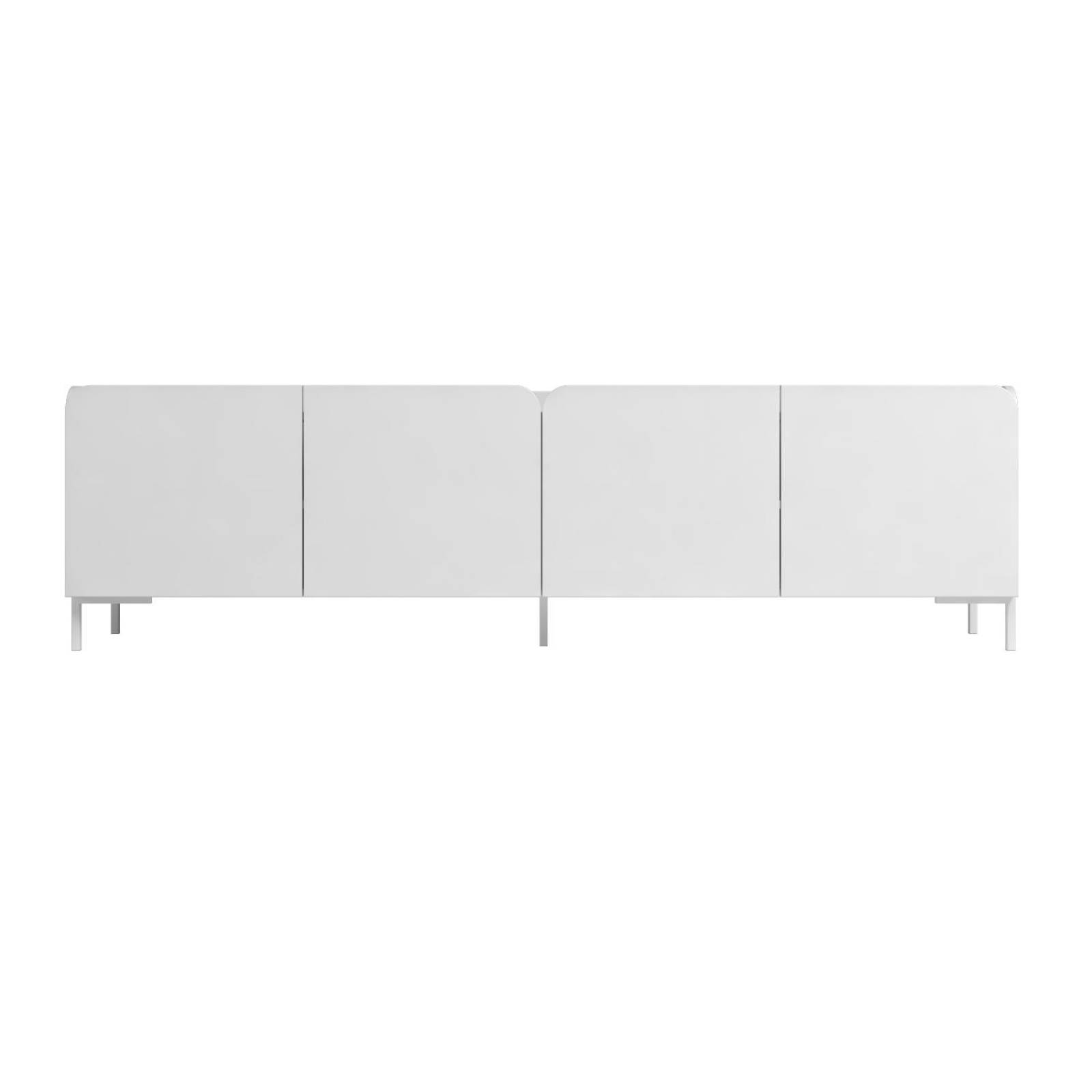 Mueble Mesa de TV Diseño Moderno, Rack de TV con Puertas Blanco