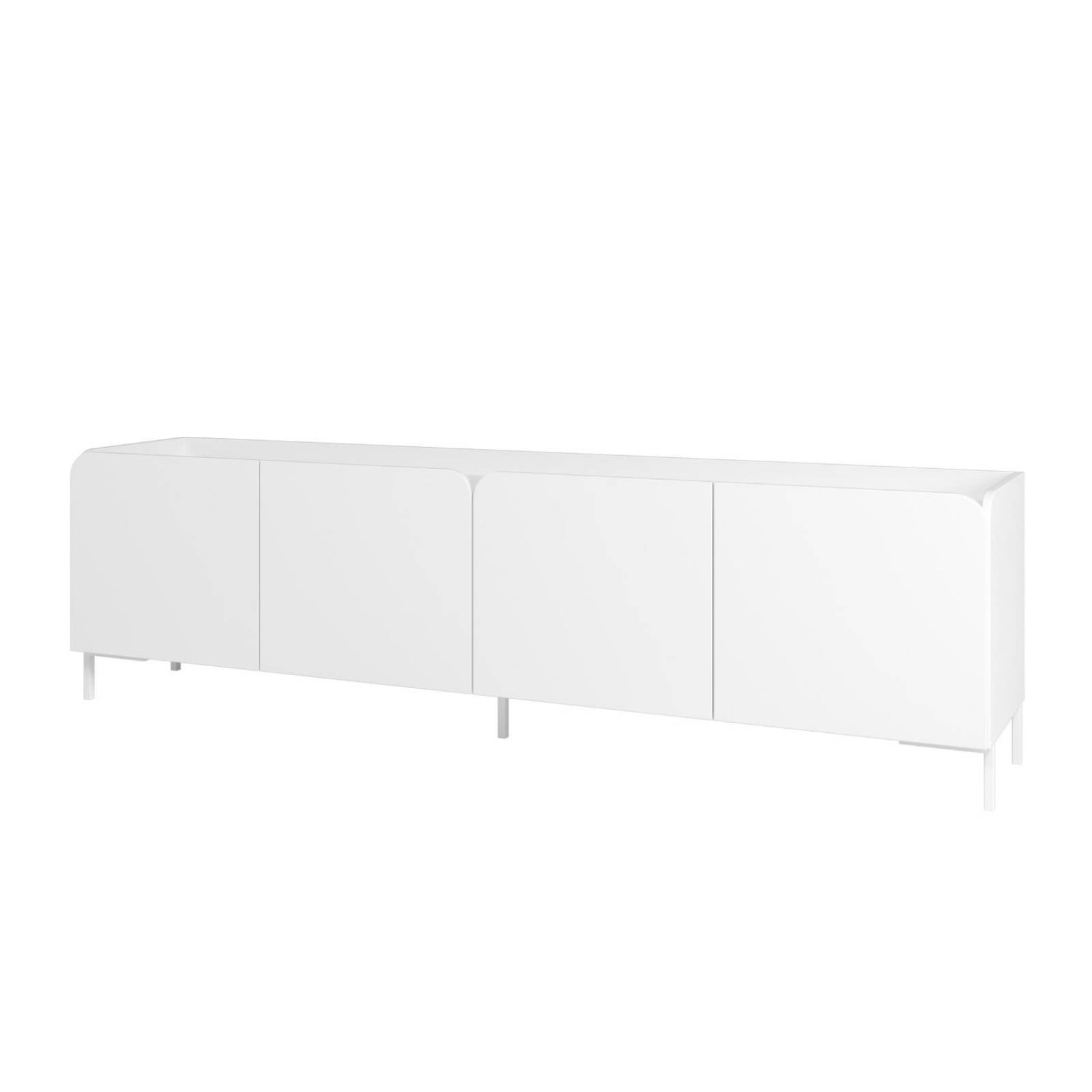 Mueble Mesa de TV Diseño Moderno, Rack de TV con Puertas Blanco