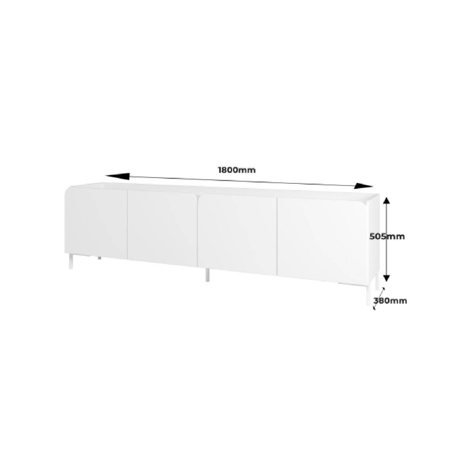 Mueble Mesa de TV Diseño Moderno, Rack de TV con Puertas Blanco