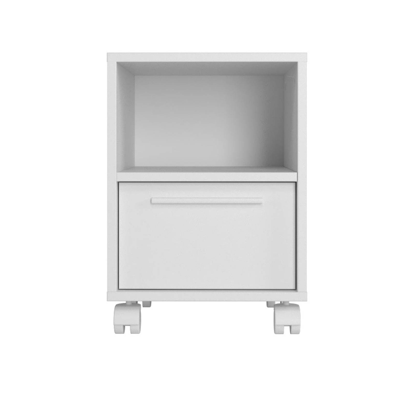 Mesita Auxiliar de Noche con Cajon y Ruedas, Diseño Moderno 