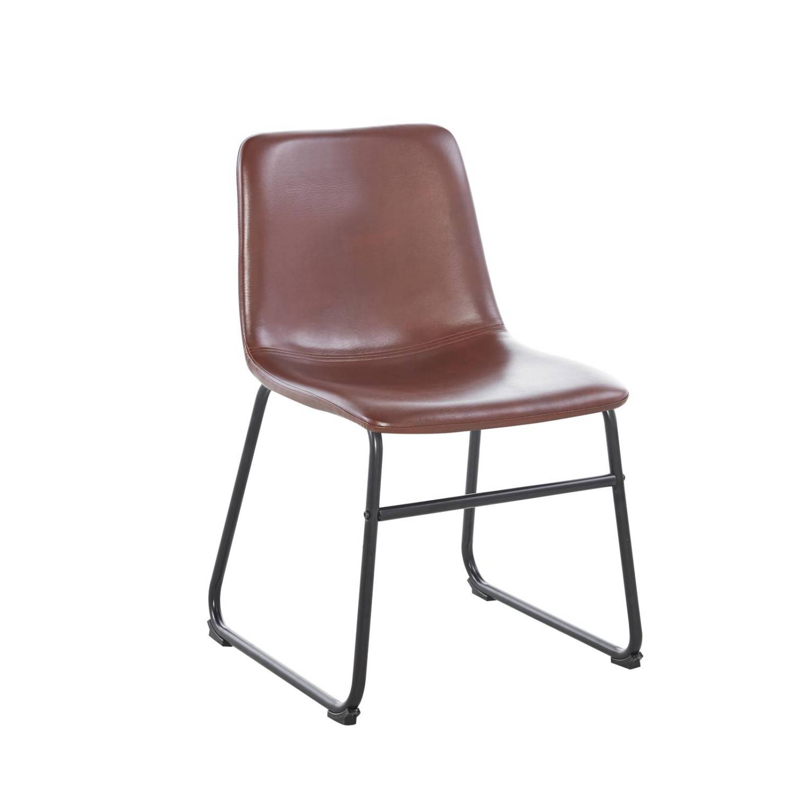 Set de 4 Sillas de Comedor Tapizado de Ecocuero Café