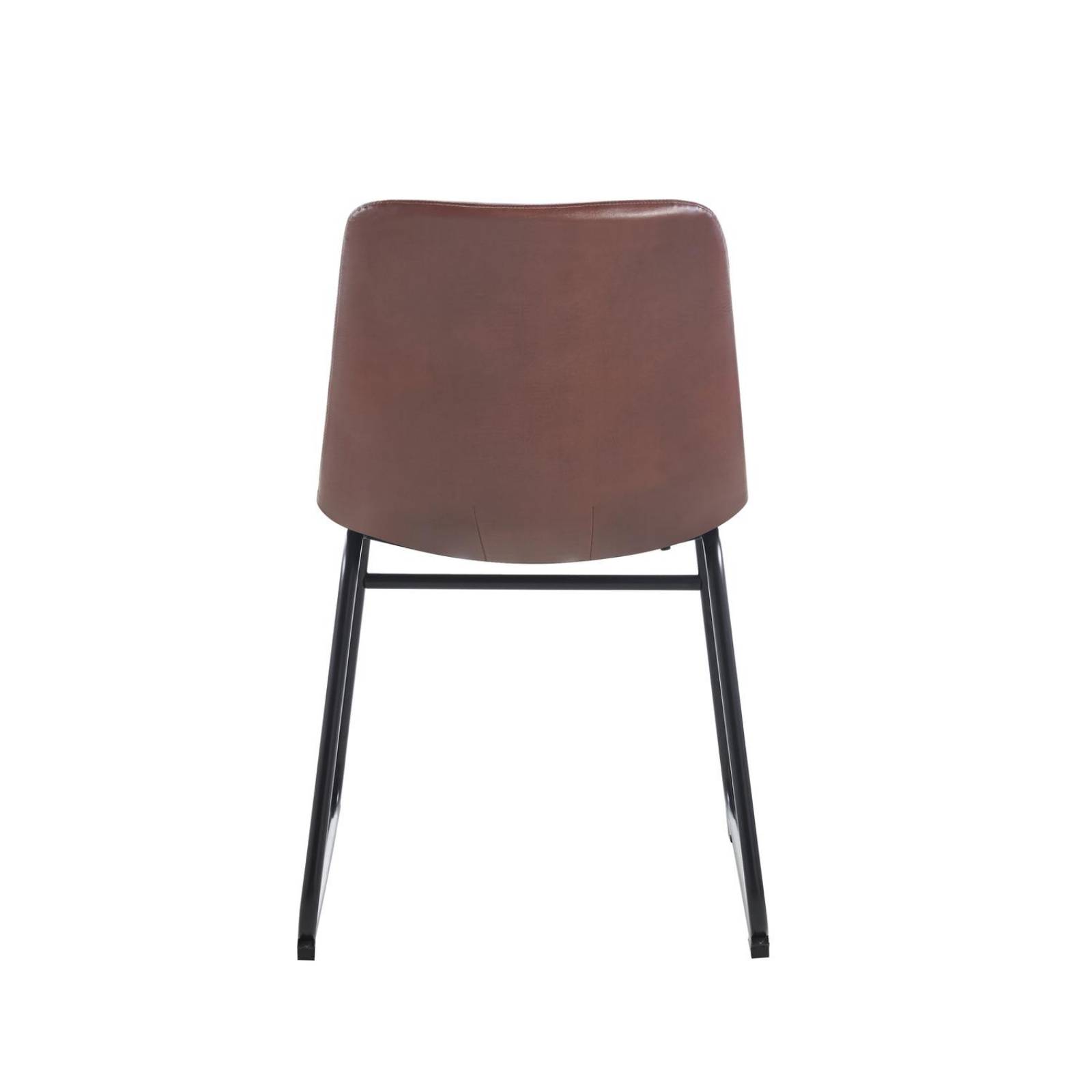 Set de 4 Sillas de Comedor Tapizado de Ecocuero Café