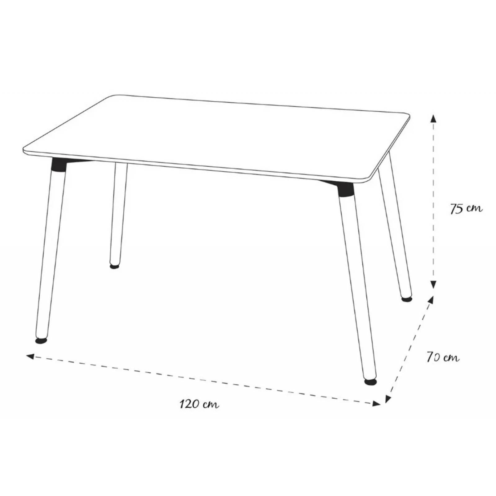 MESA PARA COMEDOR RECTANGULAR EAMES NORDICA