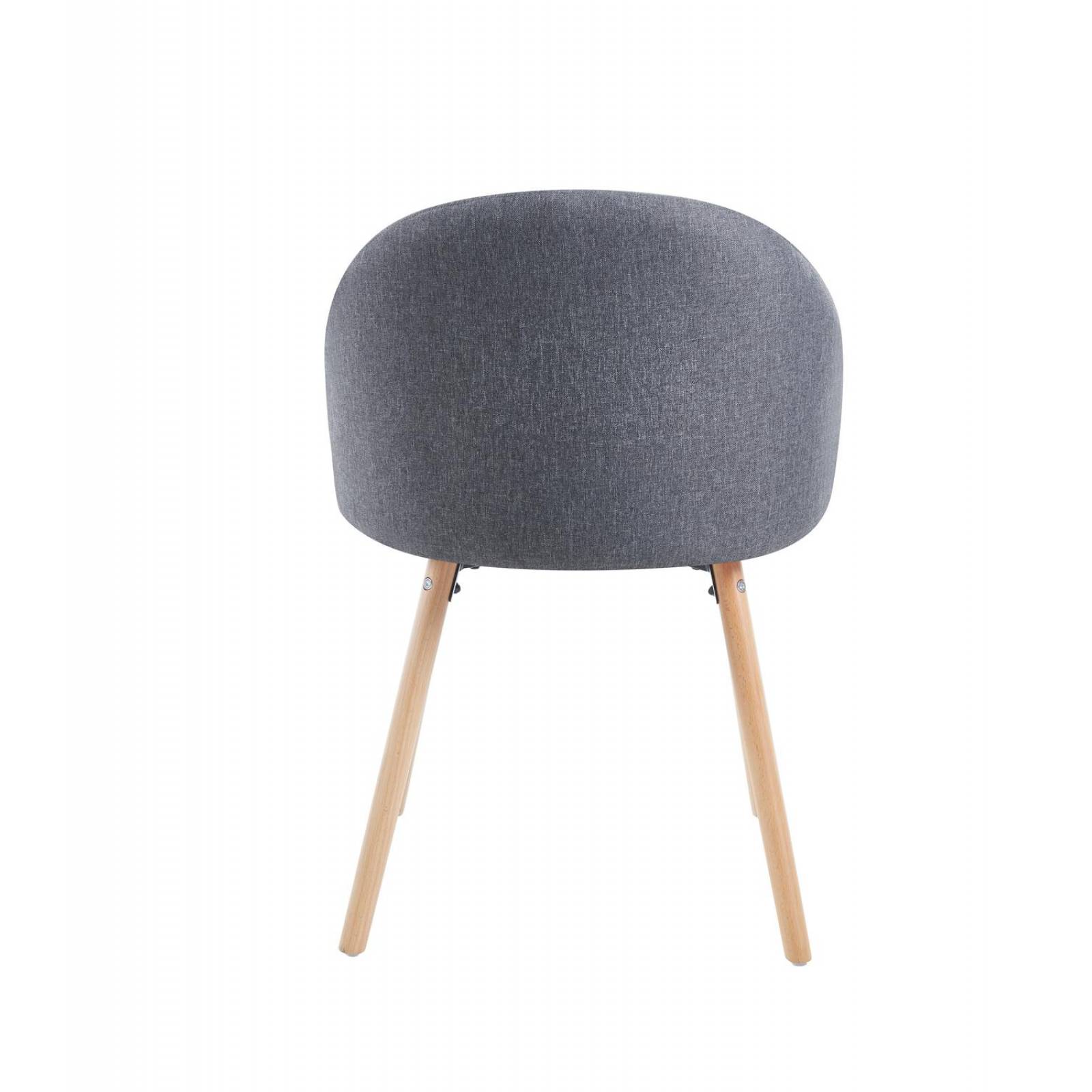 Set de 2 Sillas de Comedor, Tapizado en Tela, Estilo Moderno Gris