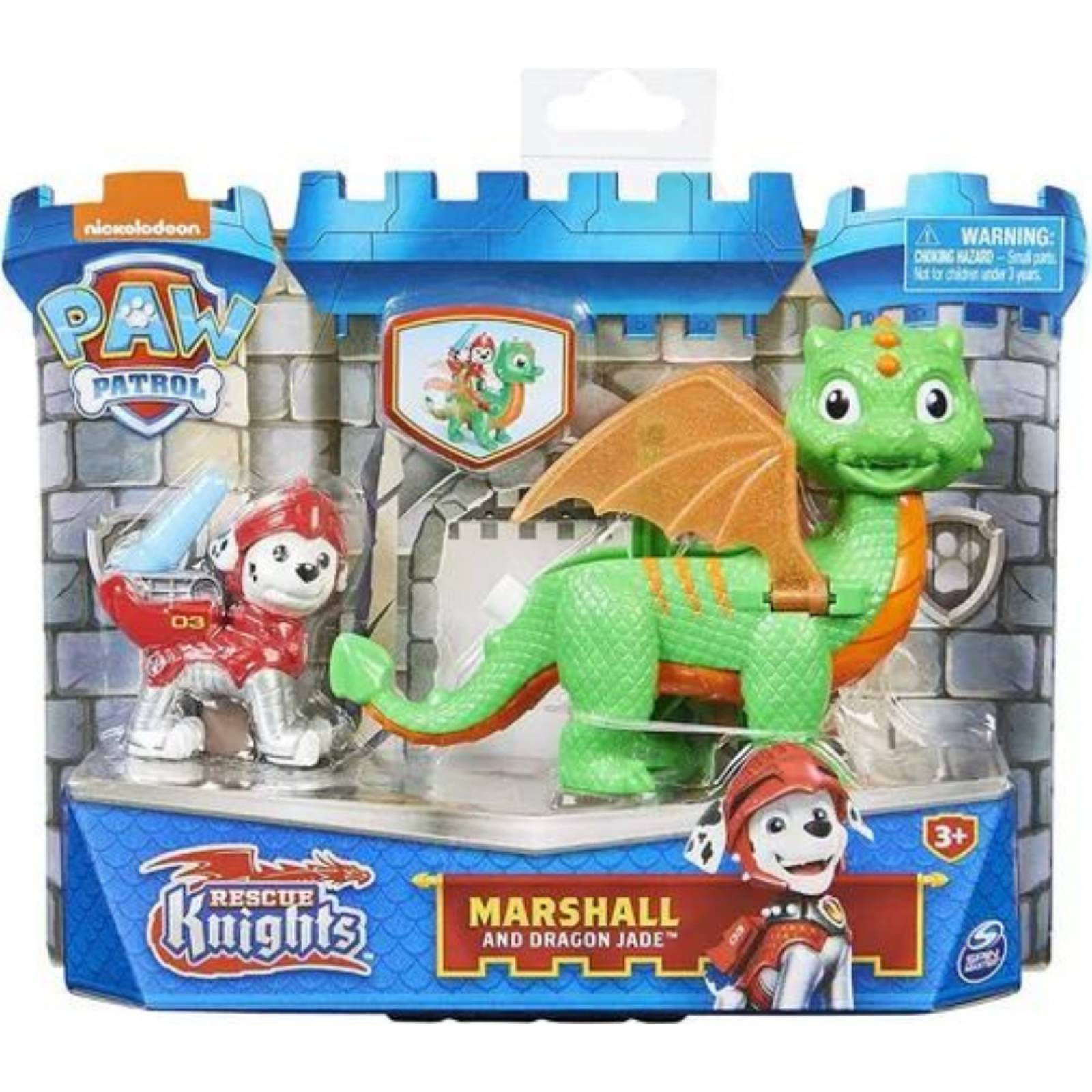 Paw Patrol Rescue Knights Marshall y su dragón Jade 