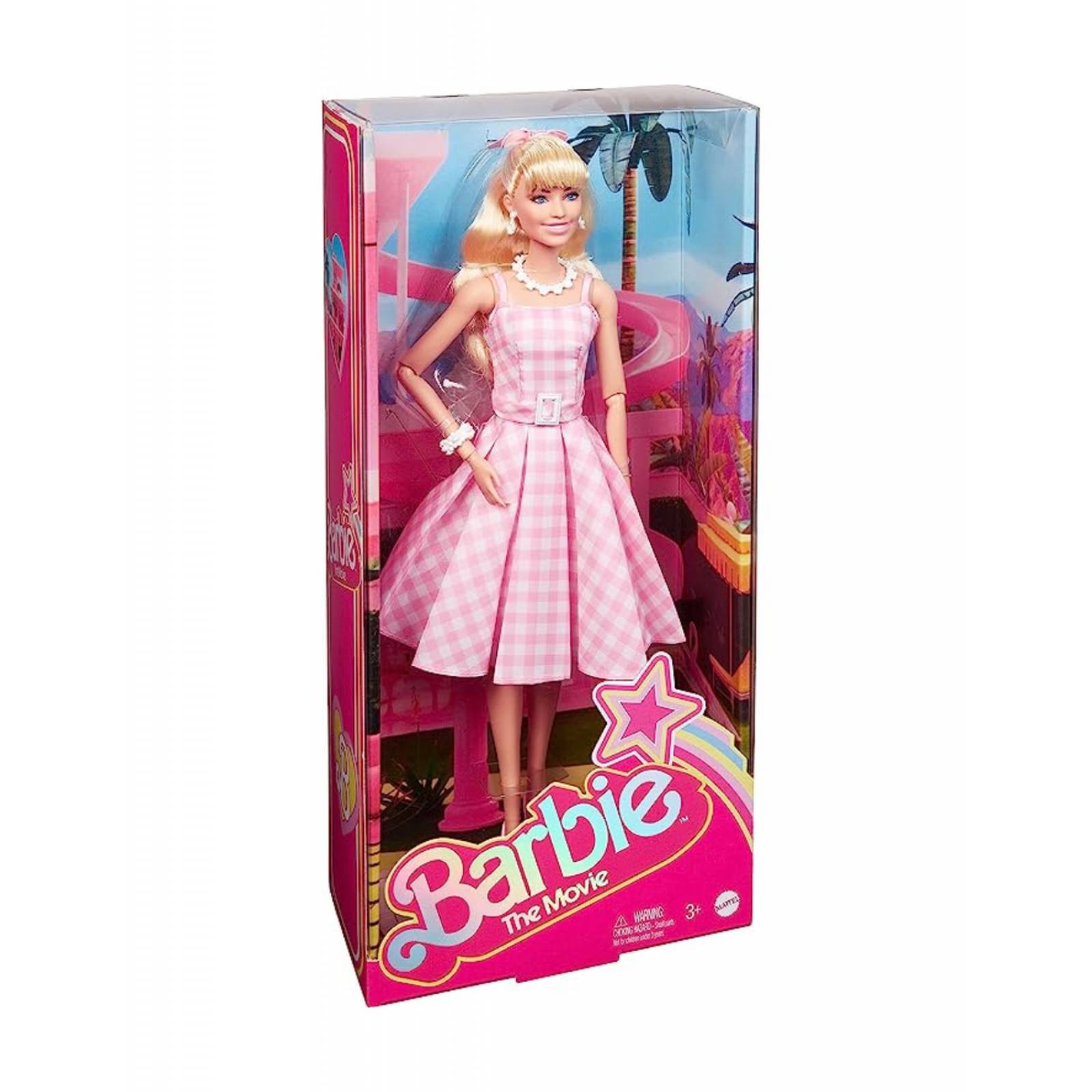Barbie: The Movie Margot Robbie as Barbie in Pink Gingham Dress 