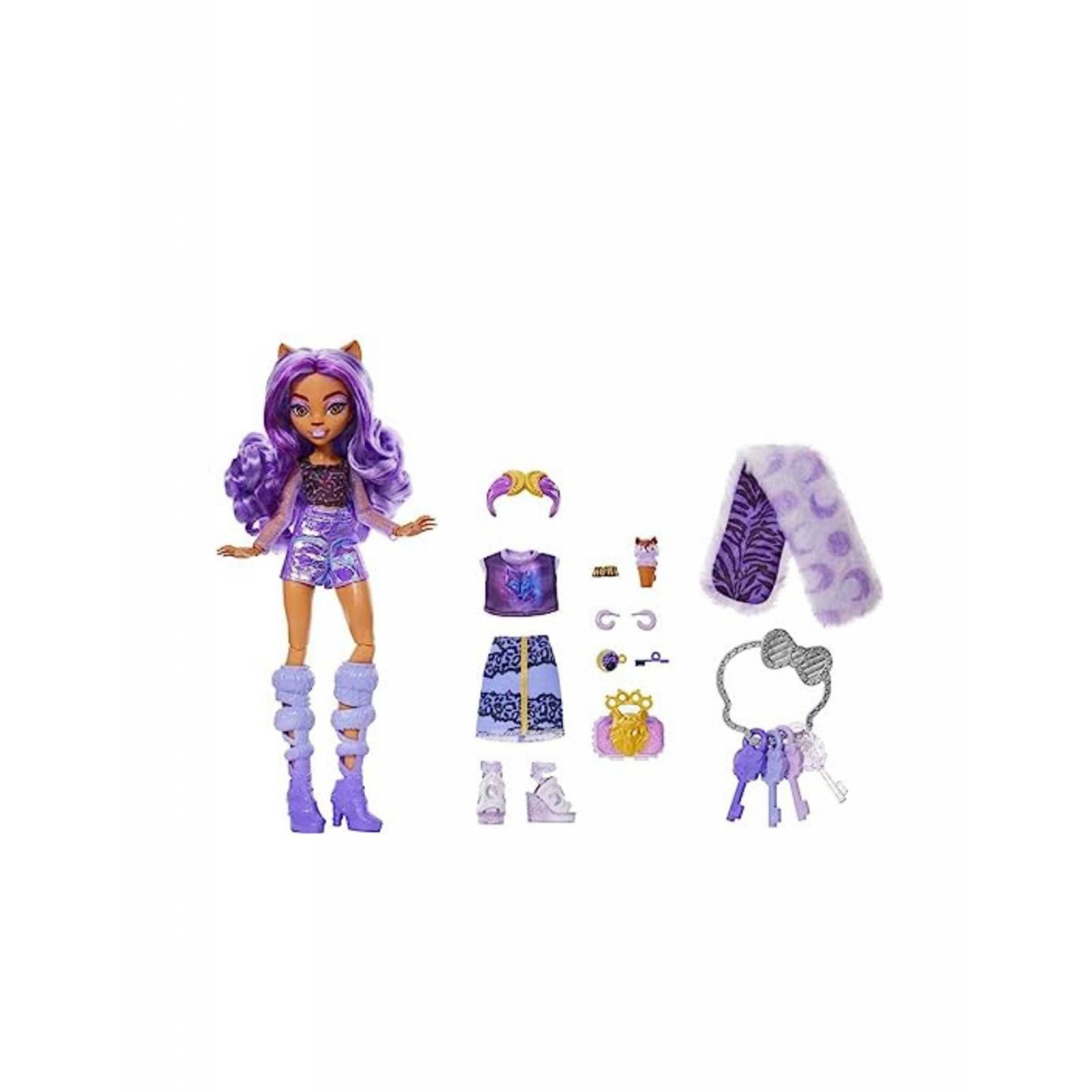 Monster High Skulltimates Secrets Fearidescent Clawdeen Wolf 