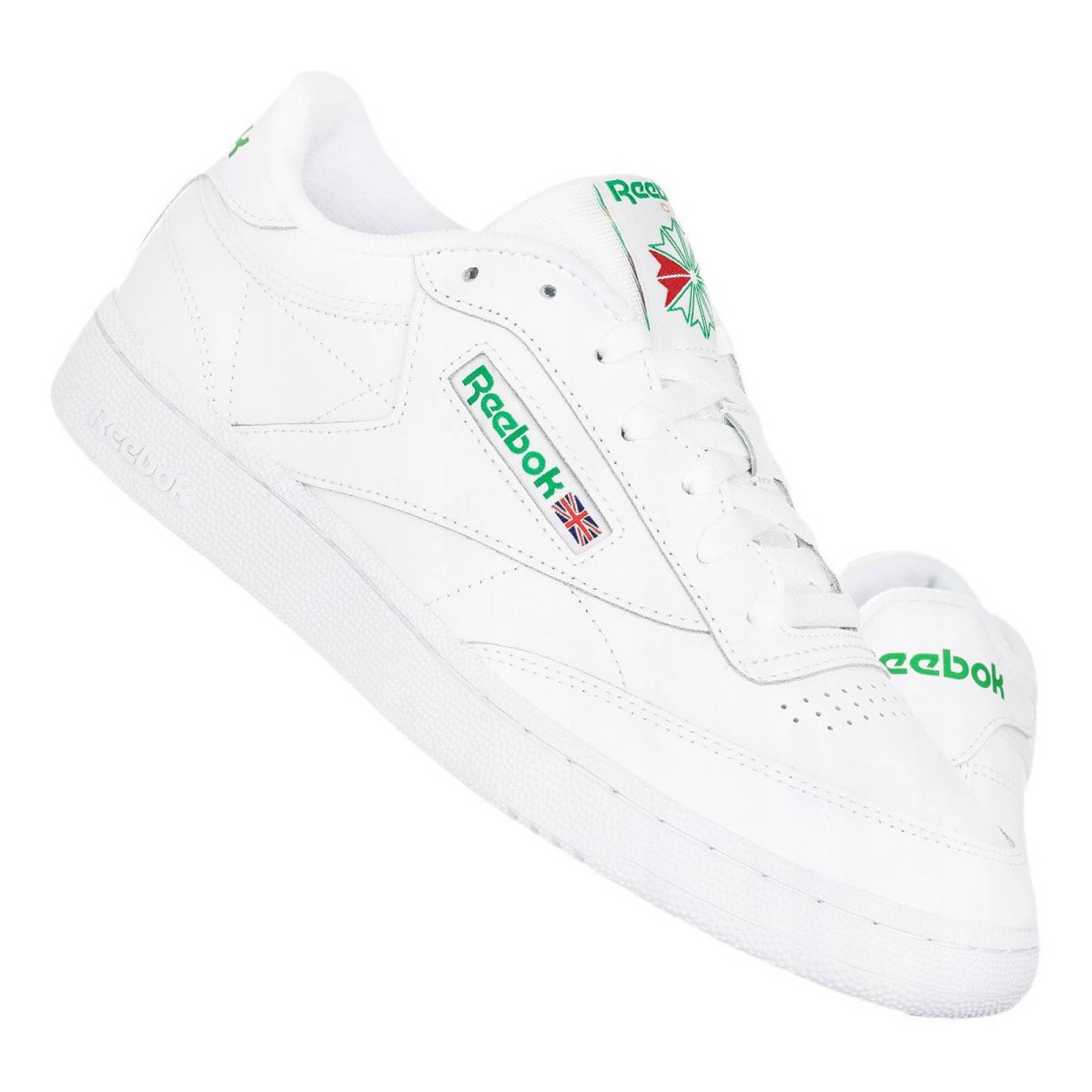 Tenis Reebok Club C 85 Blanco Verde Unisex Ar0456