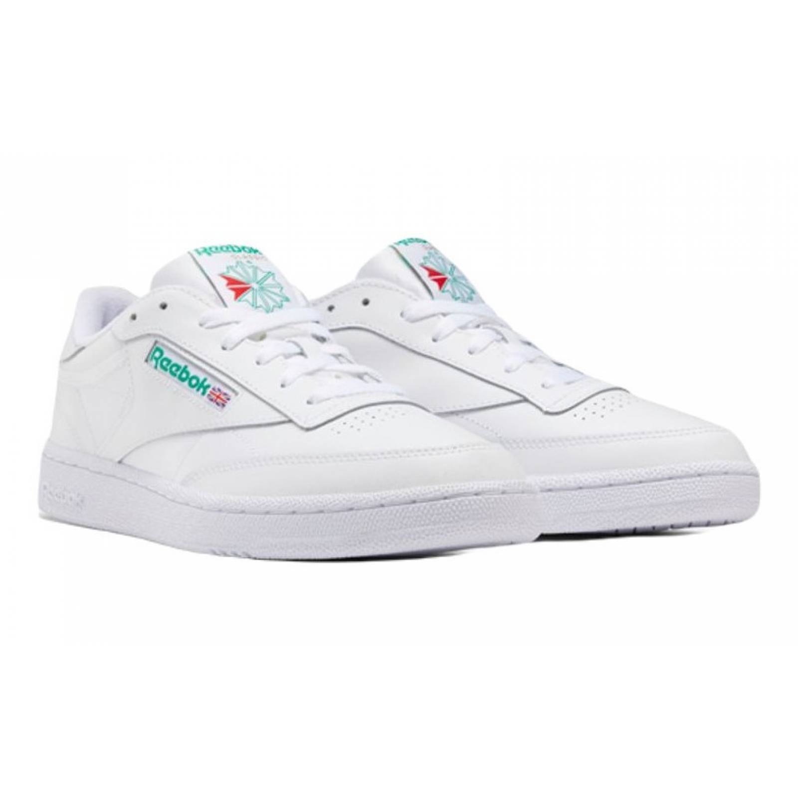 Tenis Reebok Club C 85 Blanco Verde Unisex Ar0456