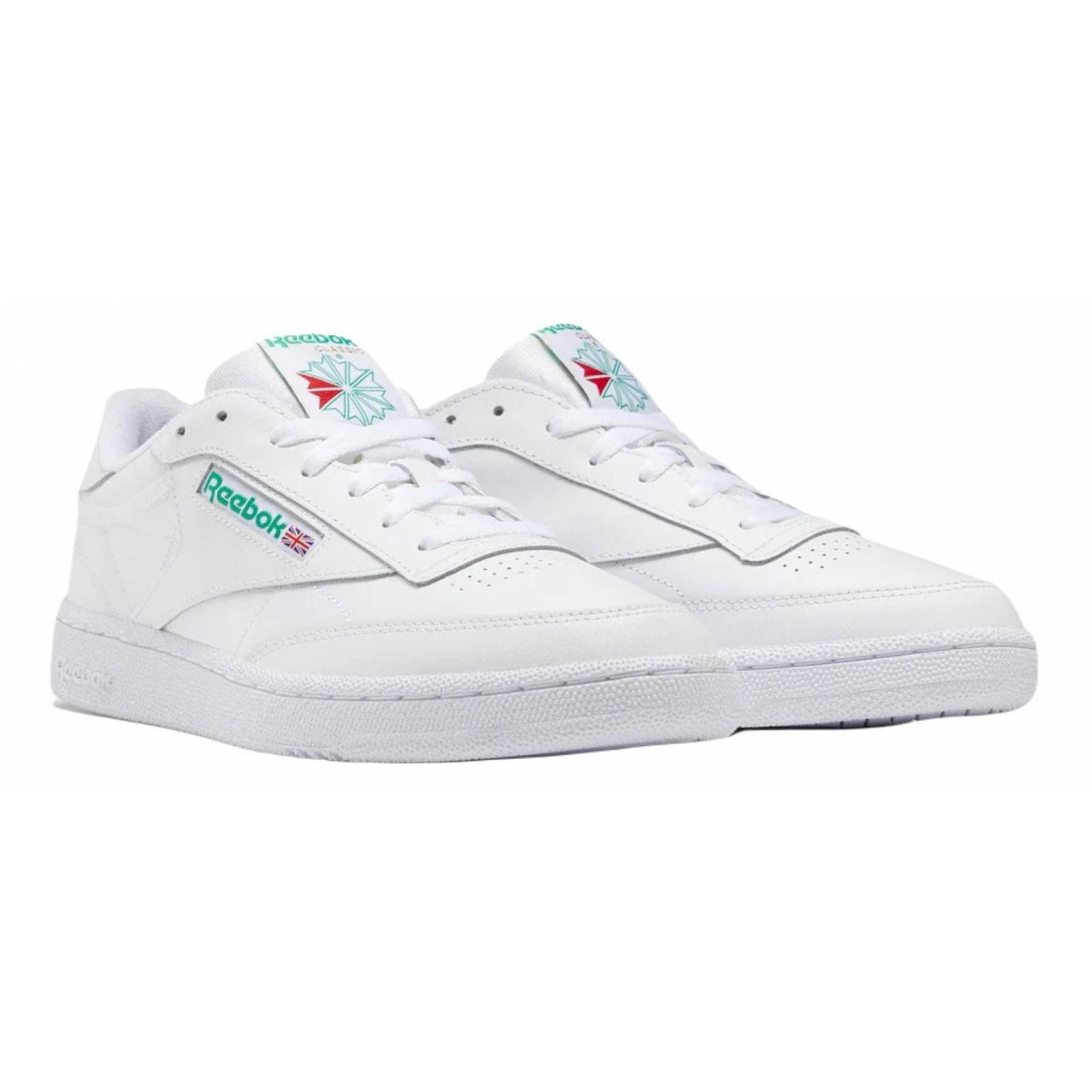 Tenis Reebok Club C 85 Blanco Verde Unisex Ar0456