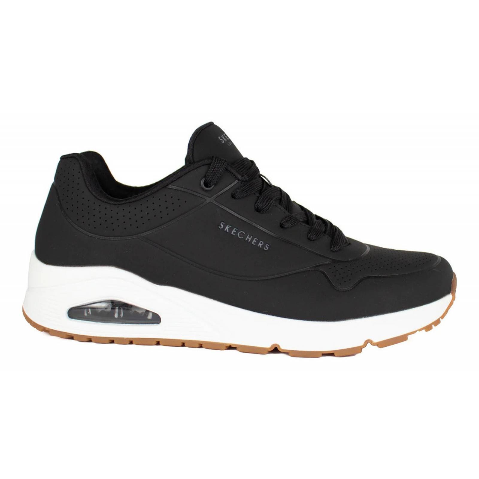 Tenis Skechers Uno Stand On Air Negro Blanco Para Hombre