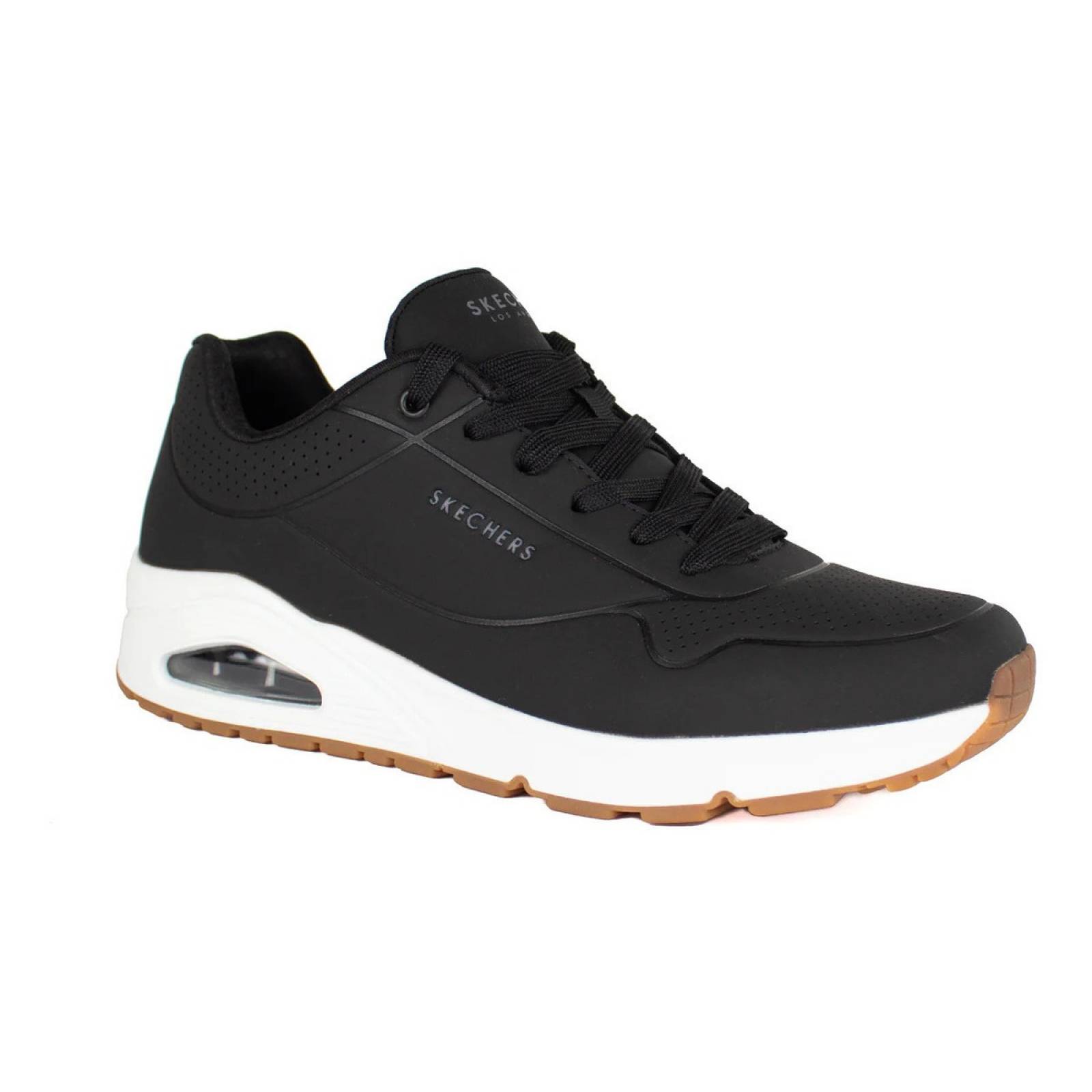 Tenis Skechers Uno Stand On Air Negro Blanco Para Hombre